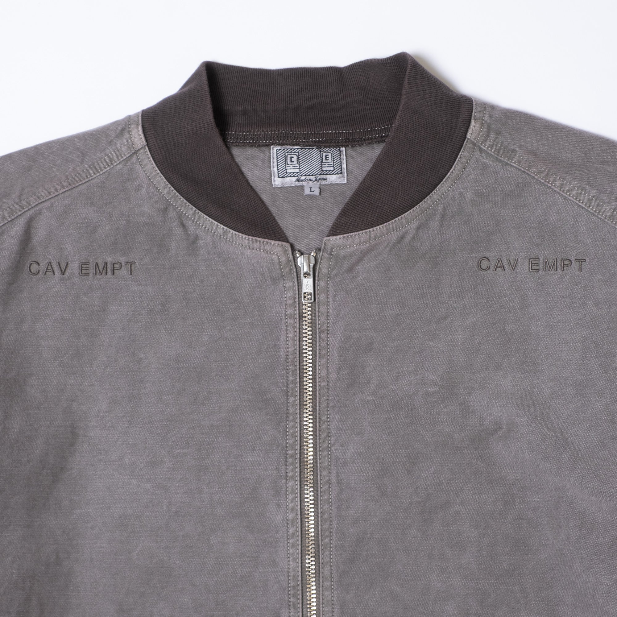Cav Empt Overdye Jersey Sleeve Zip Jacket - Khaki