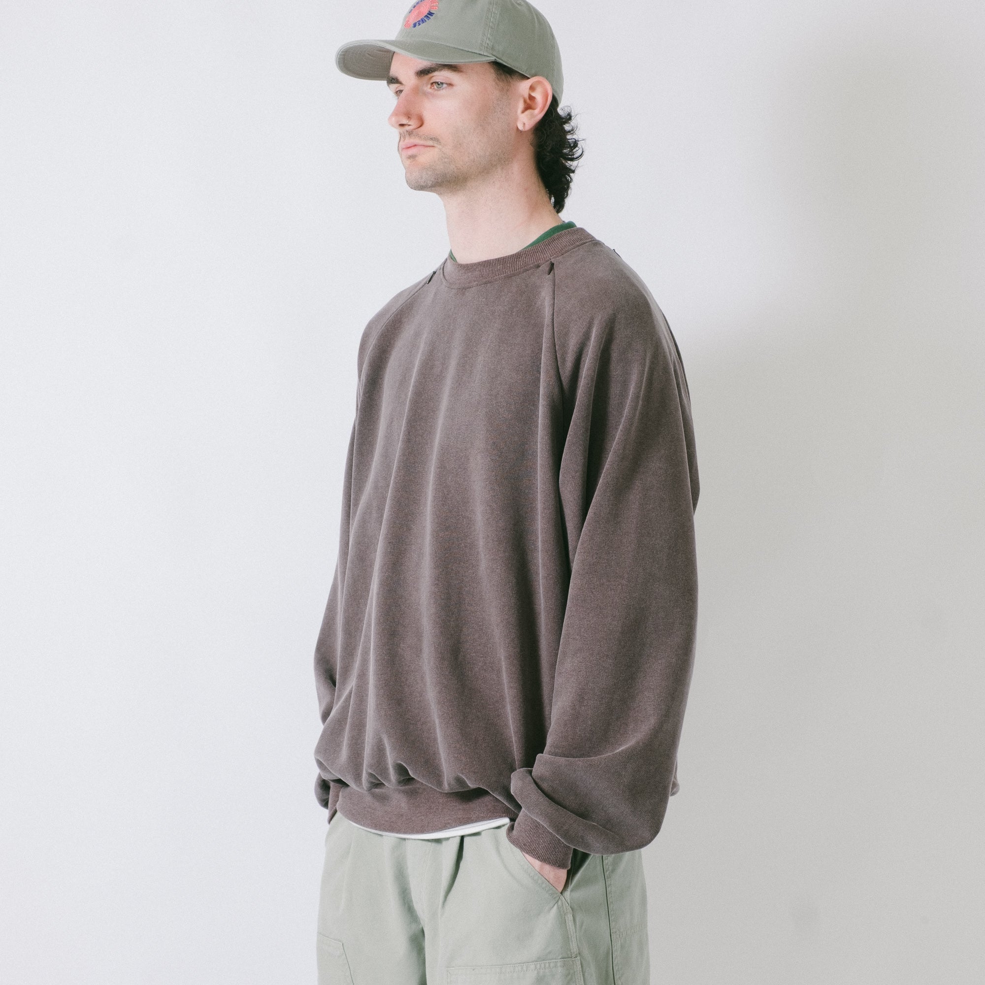 is-ness Ventilated Sweatshirt - Brown