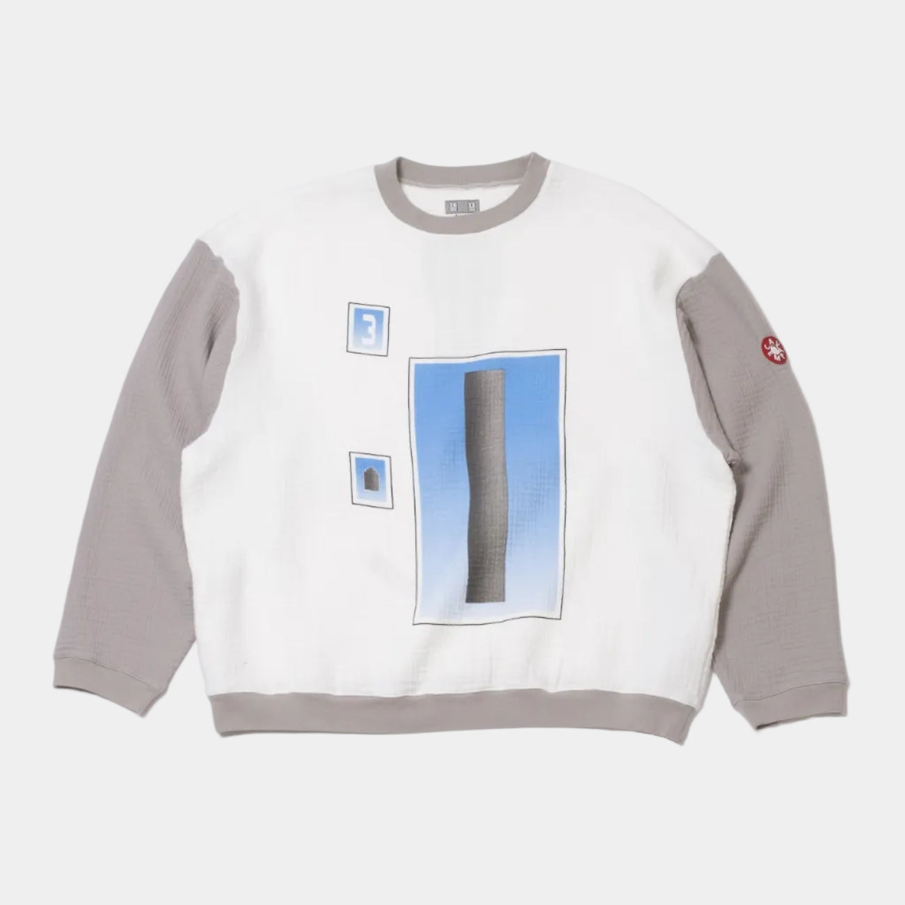 Cav Empt AS Cylinder Gauze Crew Neck Sweater - White