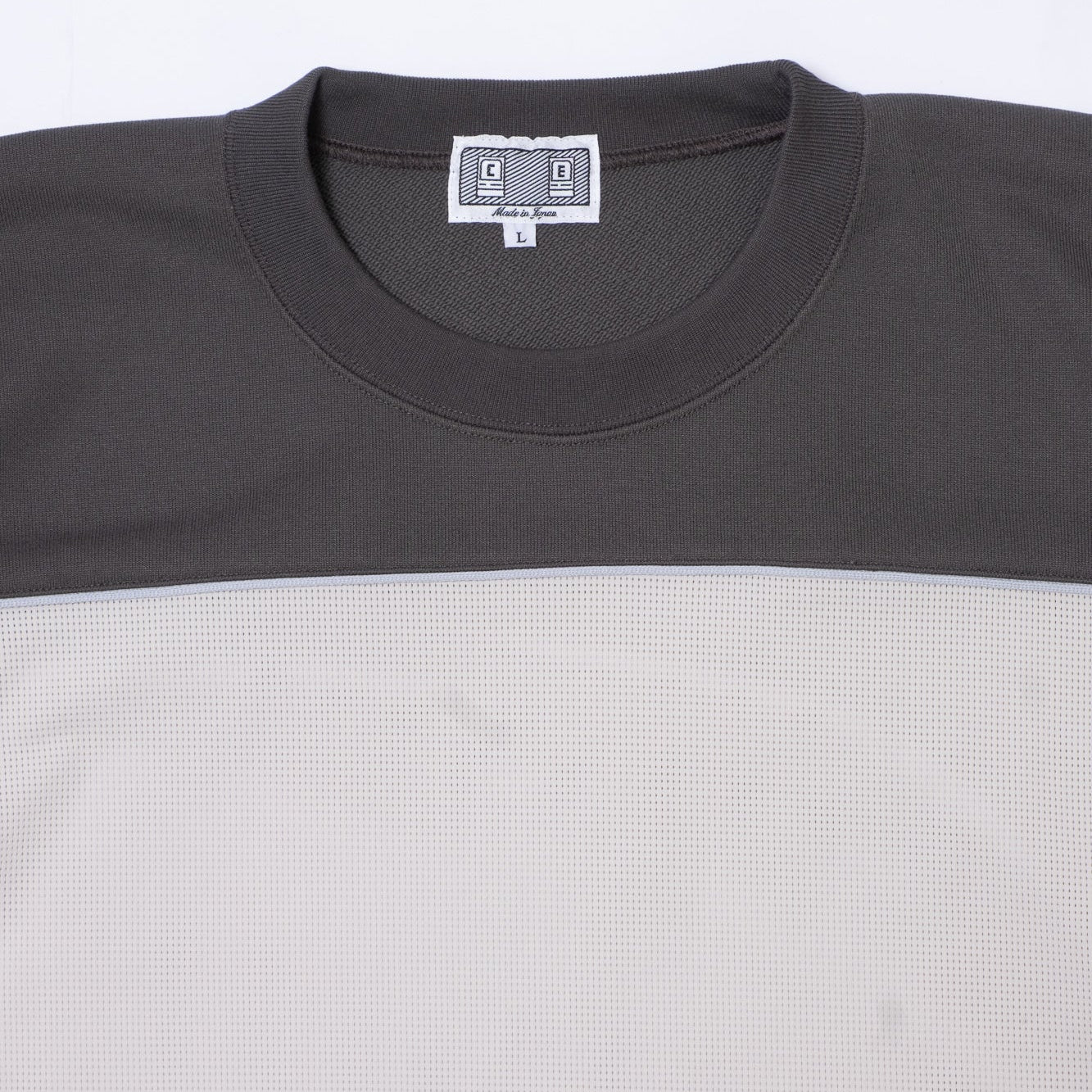 Cav Empt Mesh FB Crew Neck Sweater - Grey