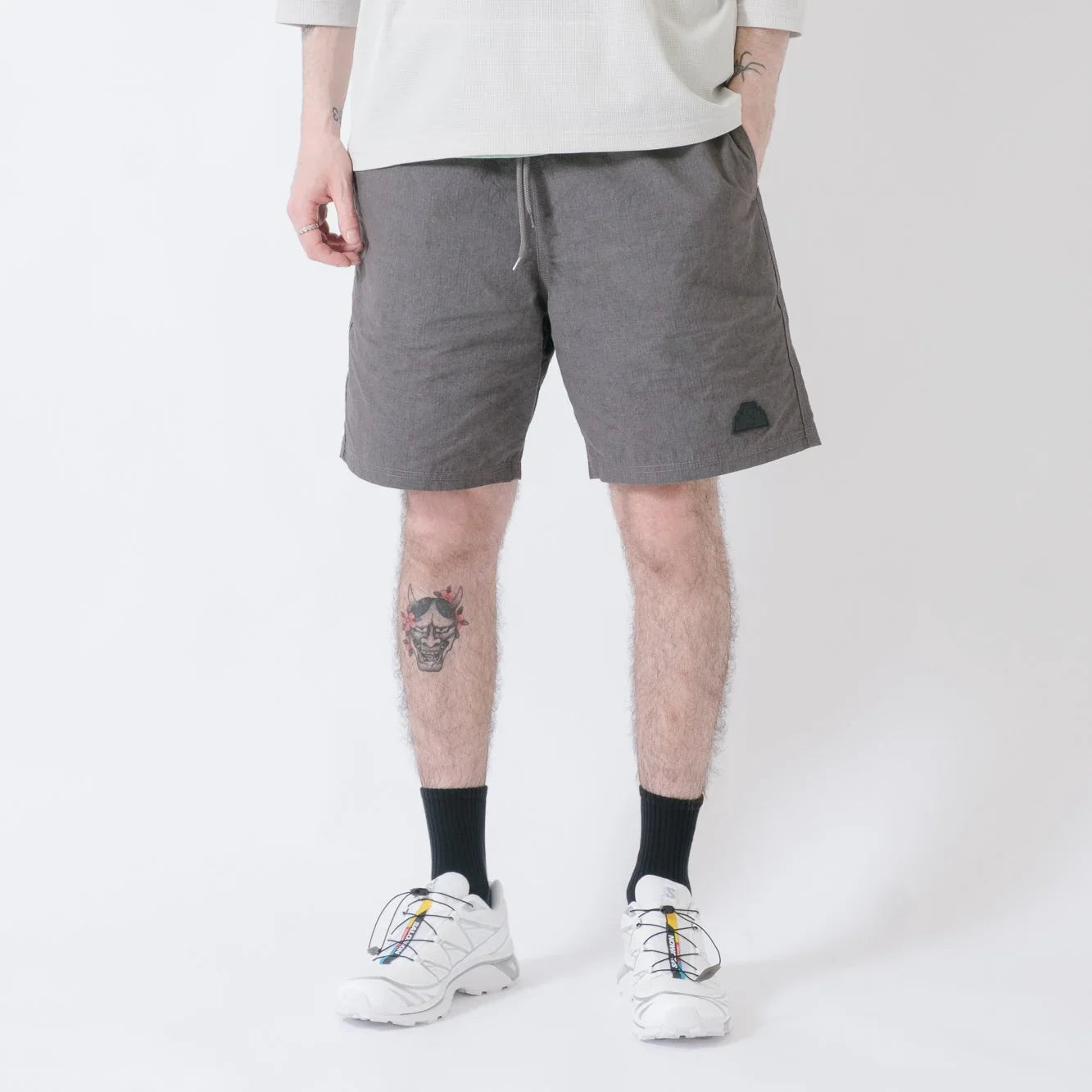 Cav Empt CN Rip Beach Shorts - Charcoal