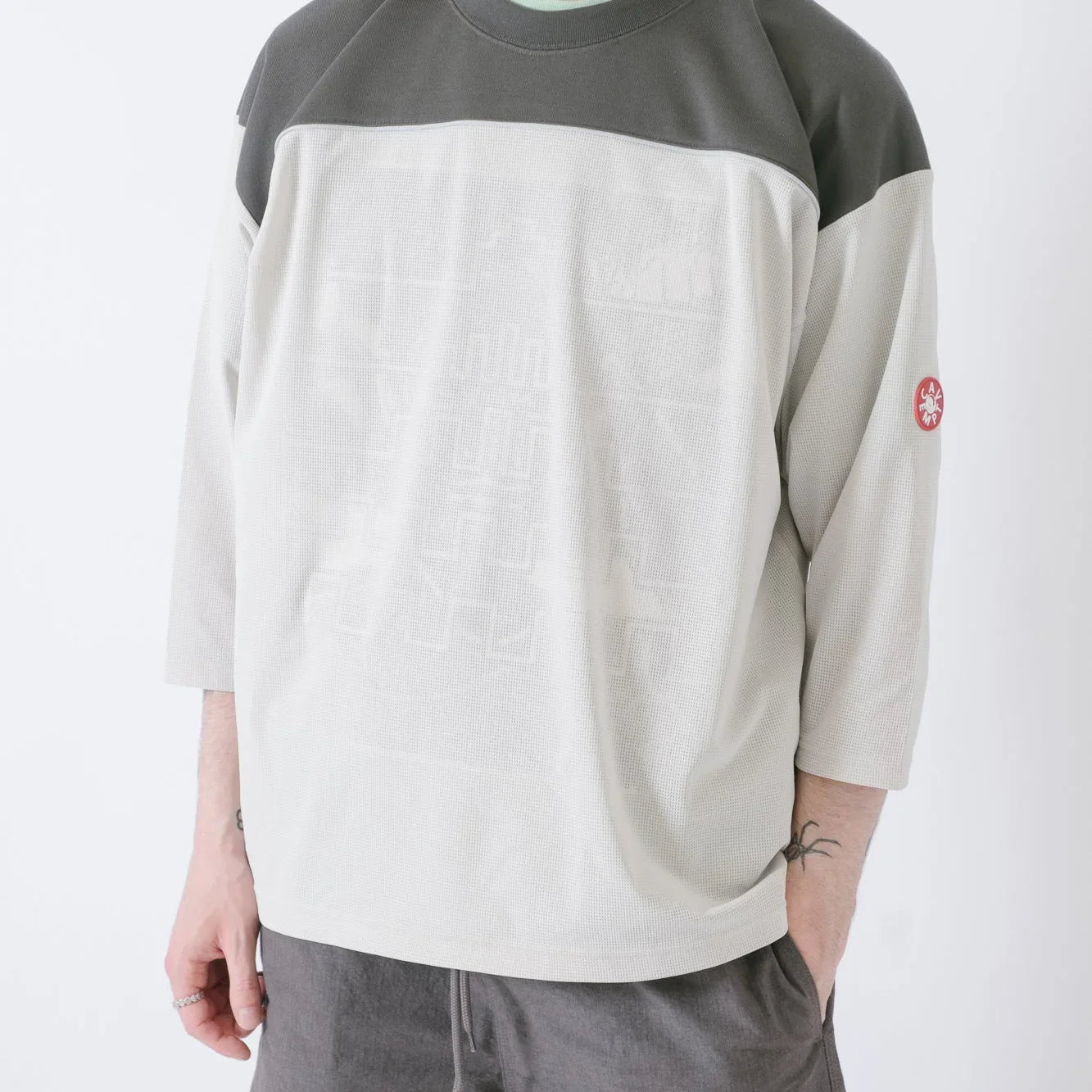 Cav Empt Mesh FB Crew Neck Sweater - Grey