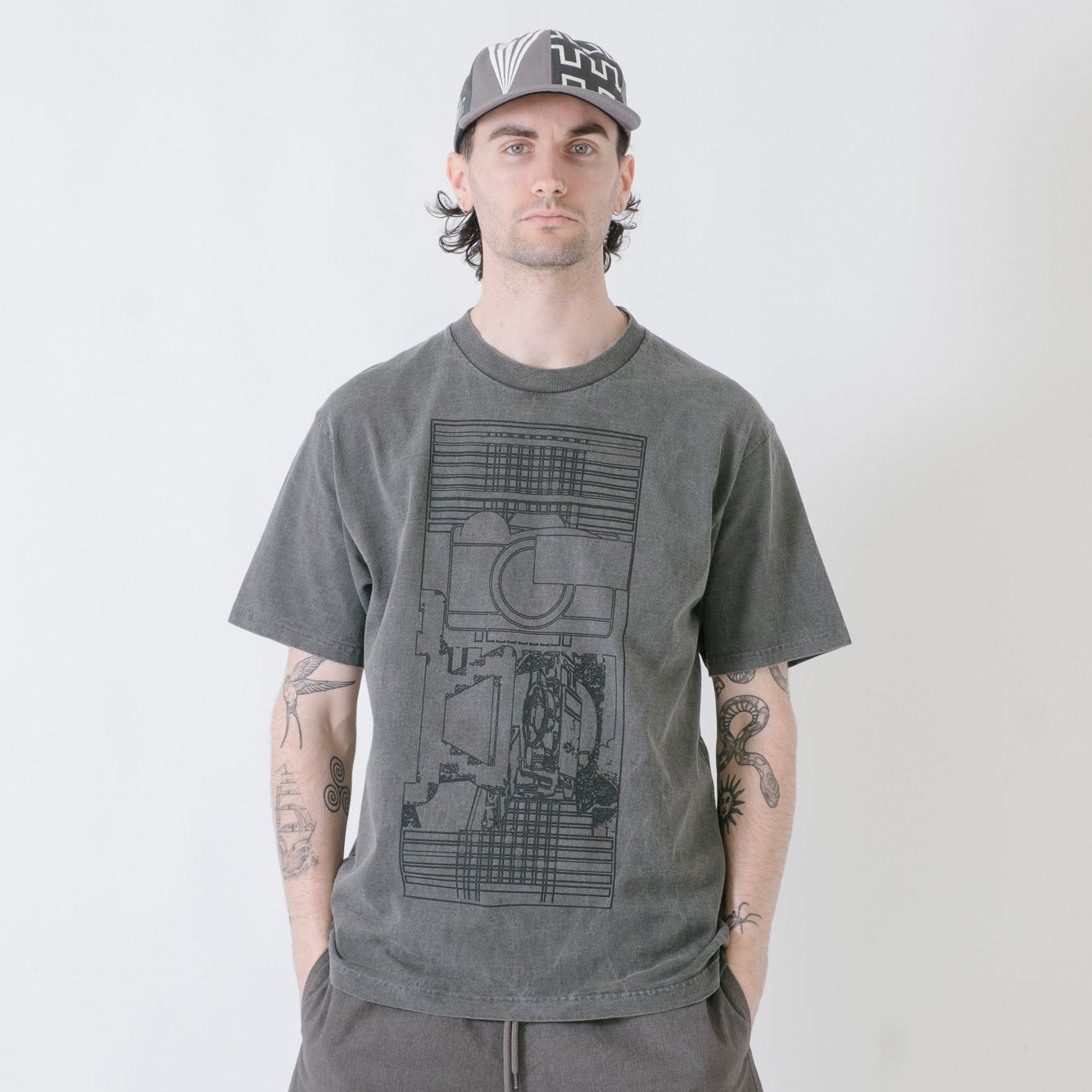 Cav Empt Overdye MD The Camera T-Shirt - Charcoal