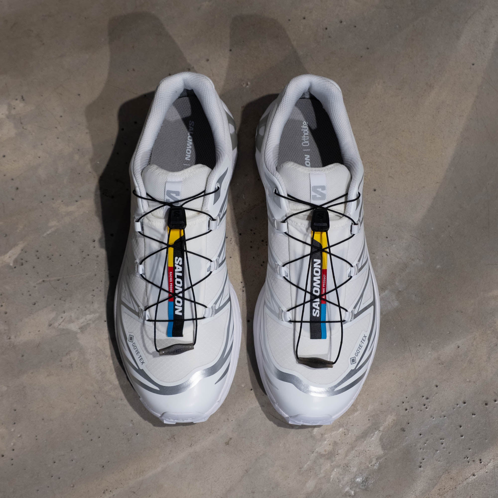 Salomon XT-6 GTX Shoes - White/White/Silver