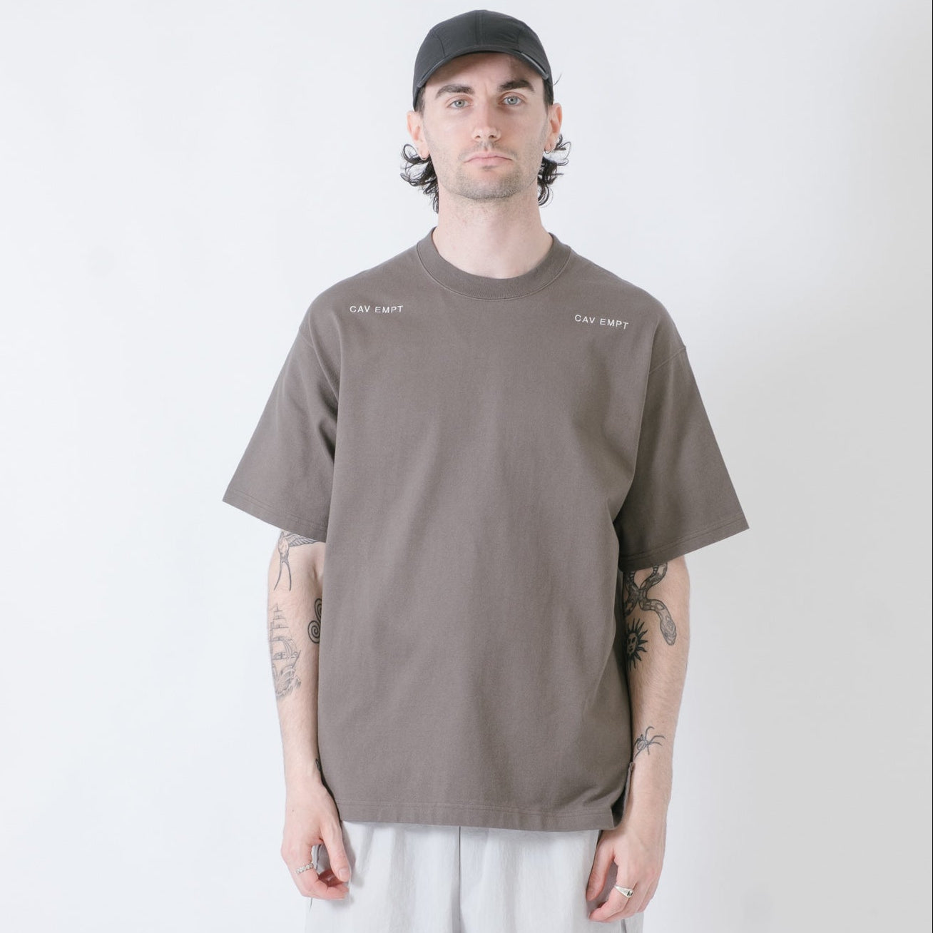 Cav Empt Solid Heavy T-Shirt - Charcoal