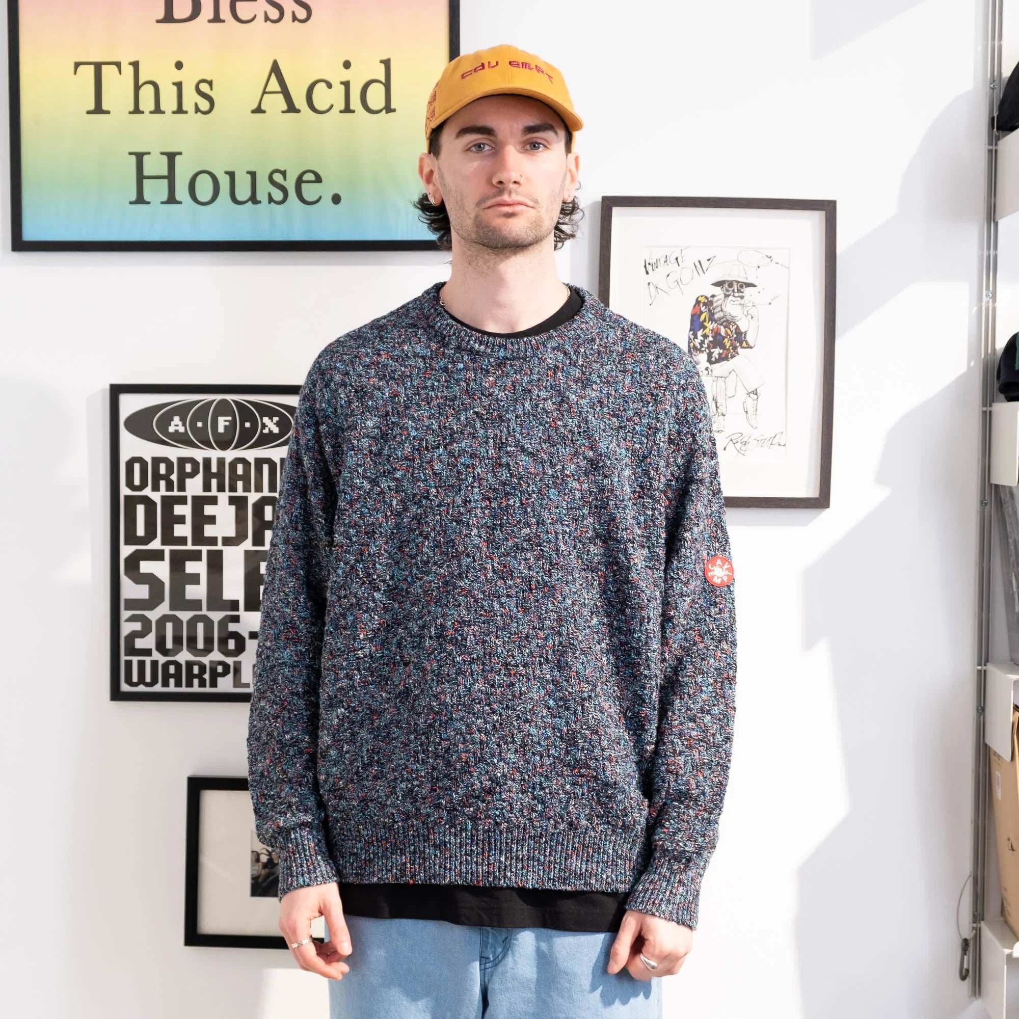 トップス C.E CAVEMPT MIX COLOURS LOOSE KNIT Cav Empt Mix Colours Loose Knit - Grey