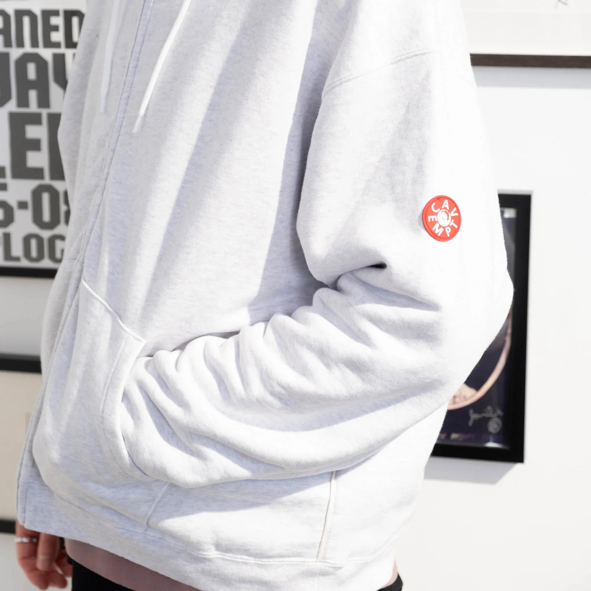 CE CAV EMPT ホワイトフード付きパーカー C.E（シーイー） パーカー cavempt SOLID LOOSE ZIP HOODY メンズ
