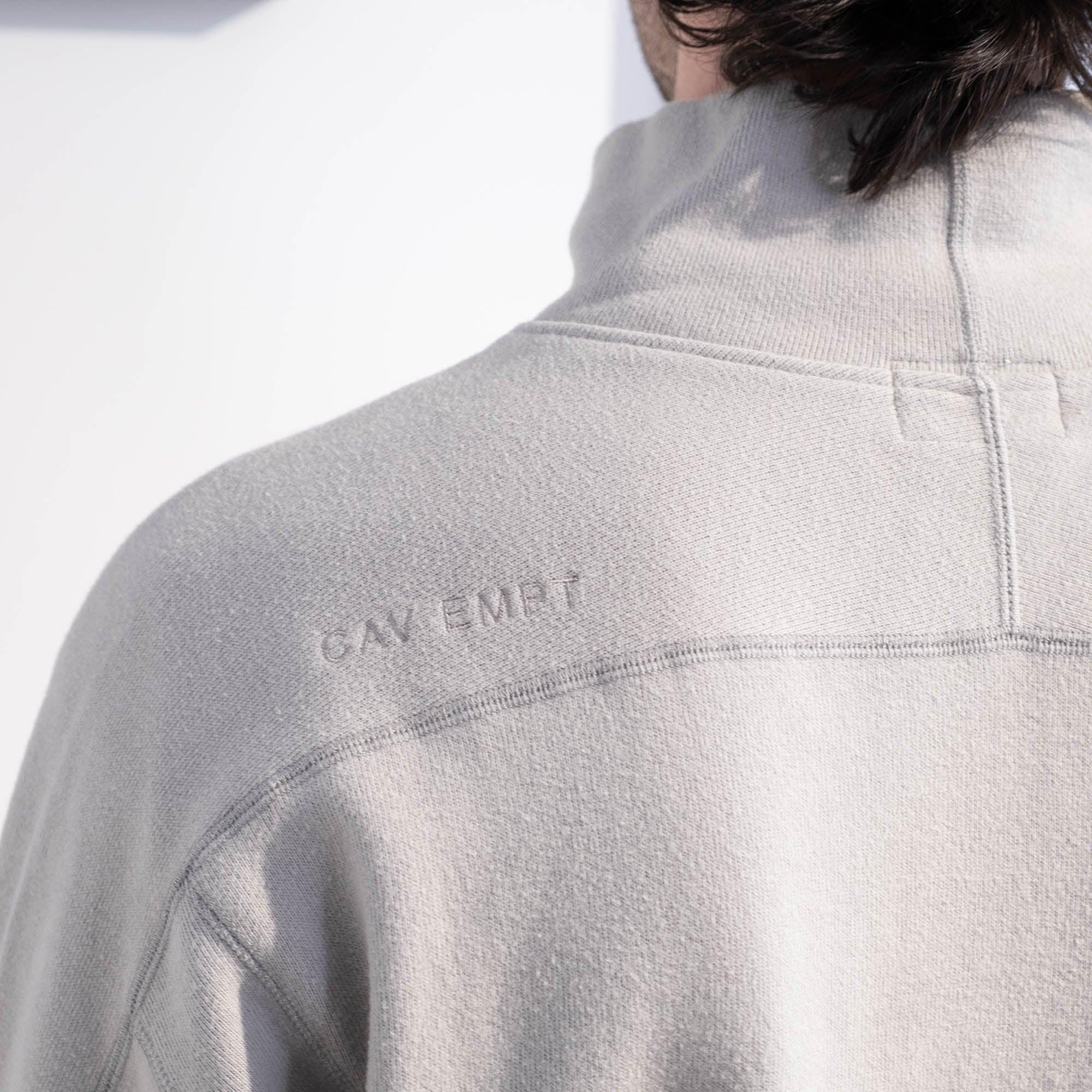 Cav Empt DBL Knit Half Zip Long Sleeve - Khaki