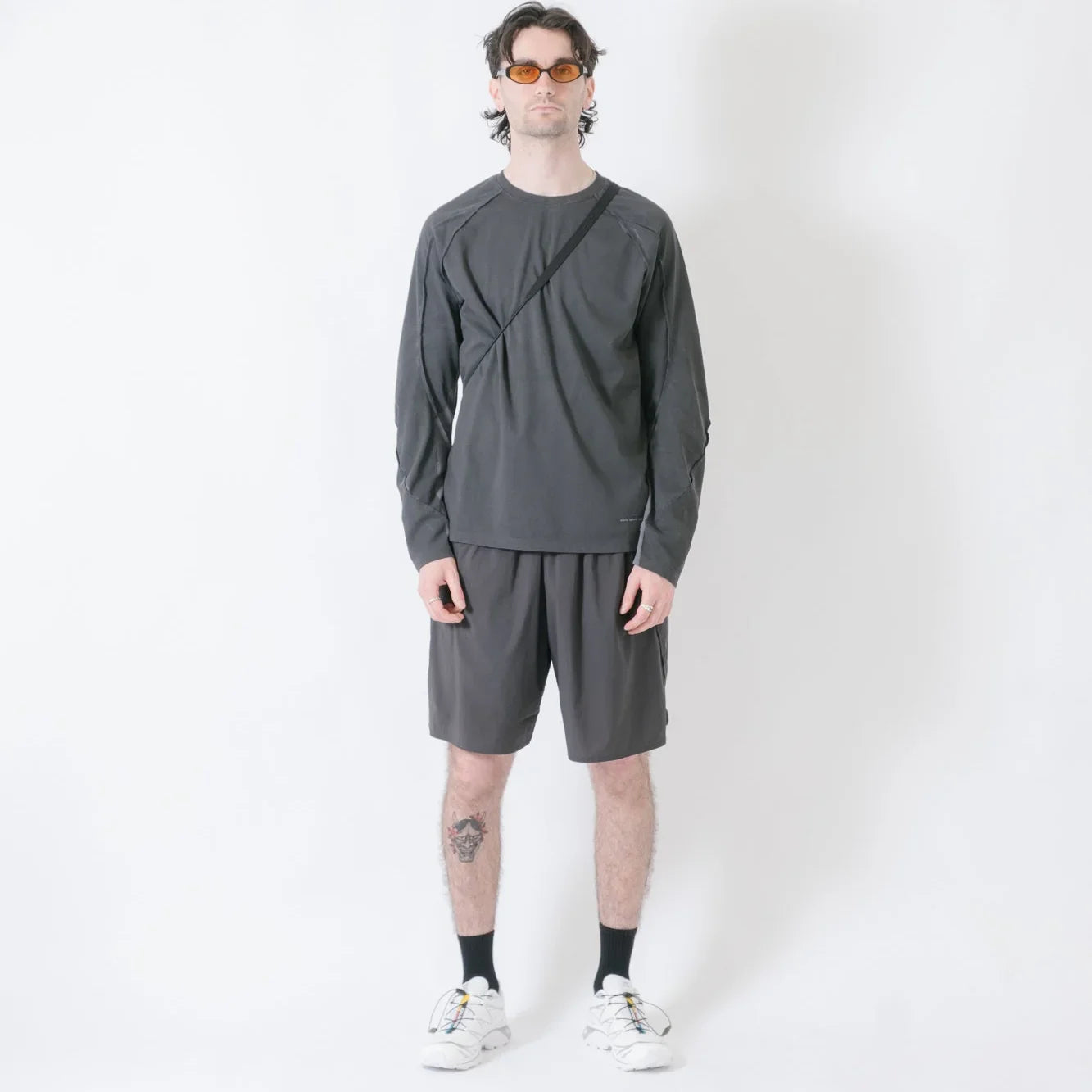 San San Gear Contrast Long Sleeve - Charcoal