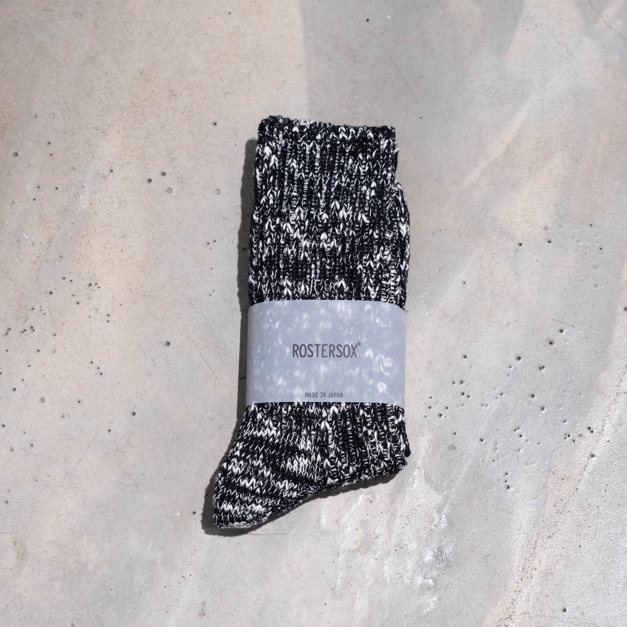 Rostersox Big Slub 60 Rib Socks - Black