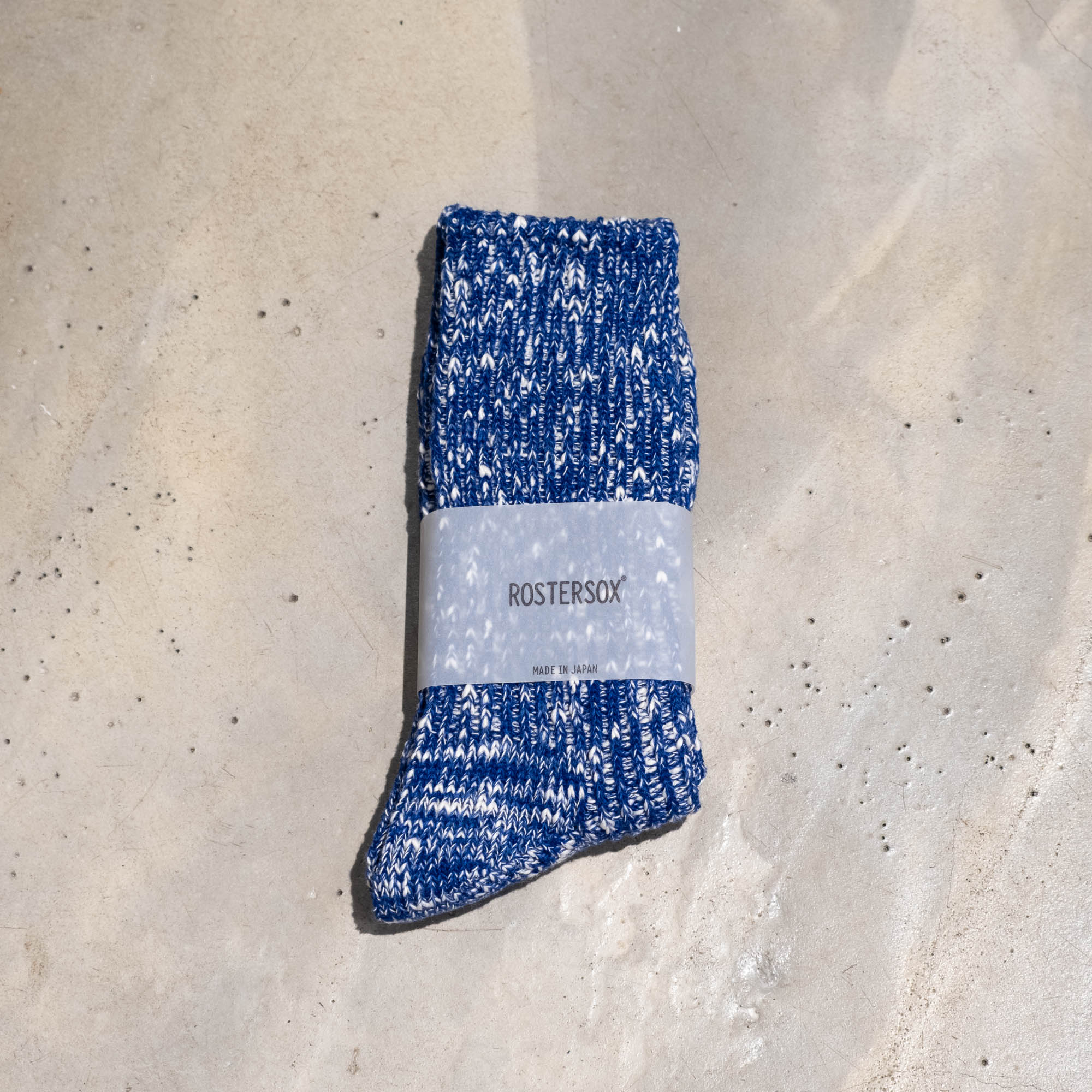 Rostersox Big Slub 60 Rib Socks - Blue