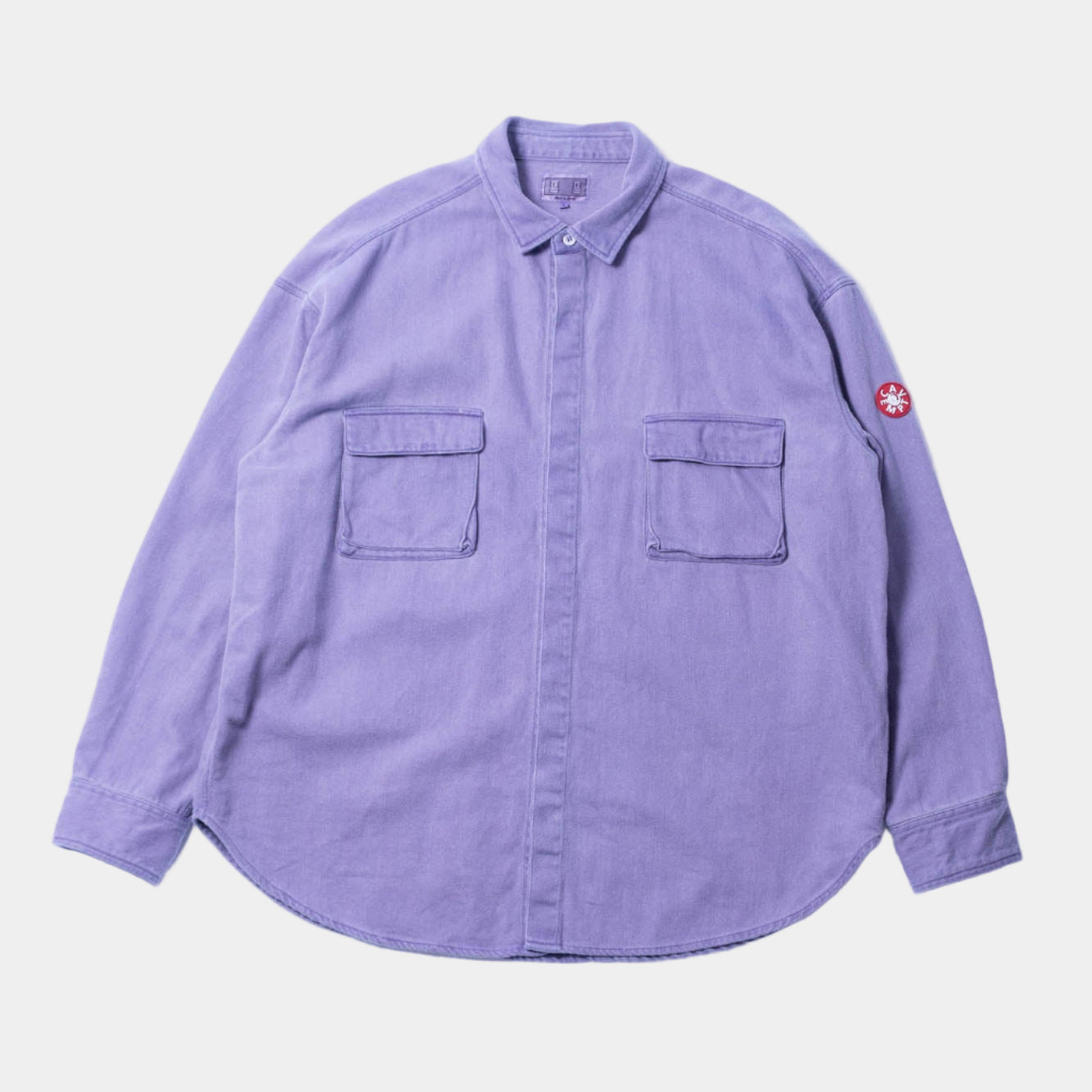 Cav Empt Overdye Cotton Twill Big Shirt - Purple