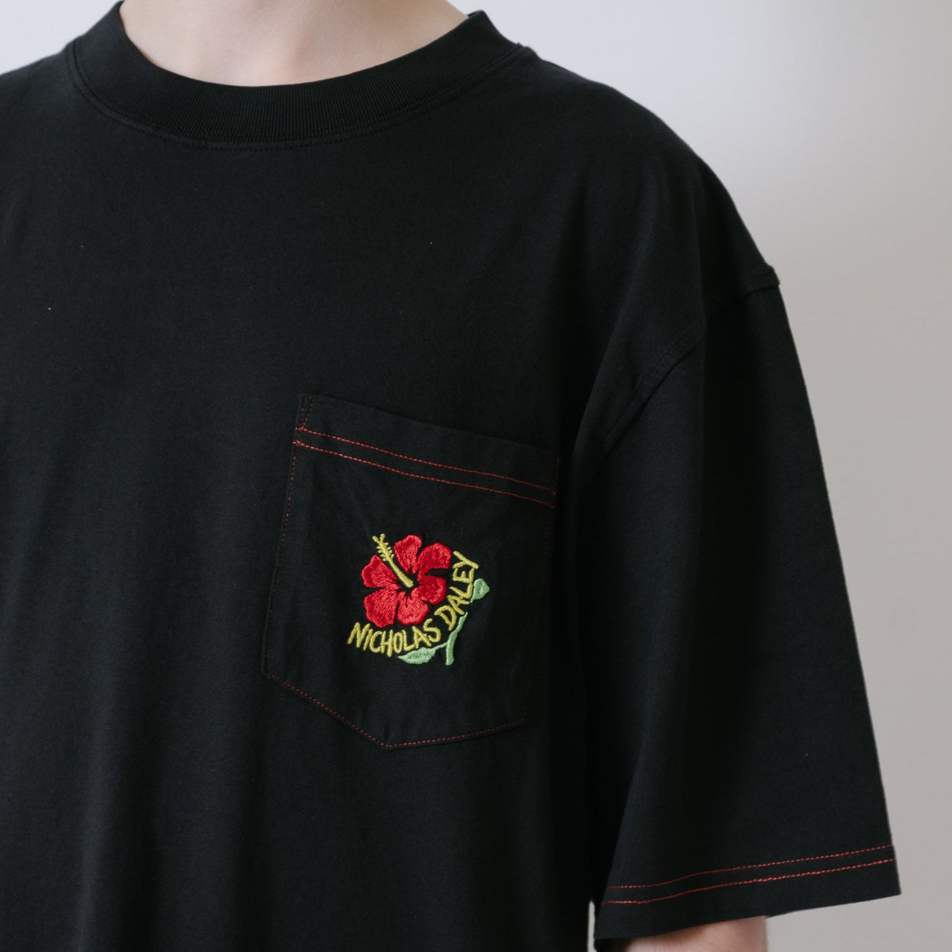 Nicholas Daley Hibiscus T-Shirt - Black
