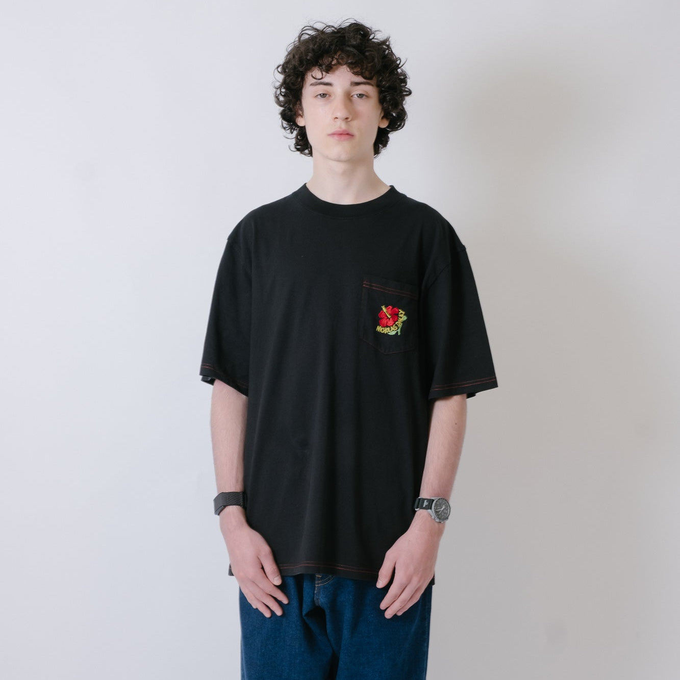 Nicholas Daley Hibiscus T-Shirt - Black