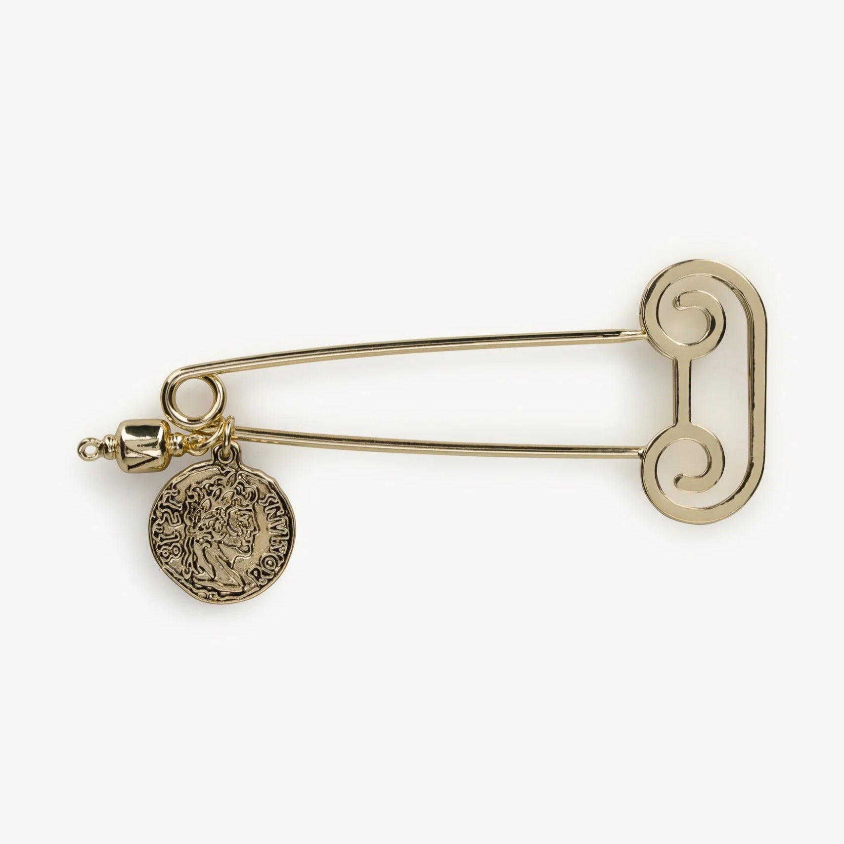 Aries Column Safety Pin - Gold