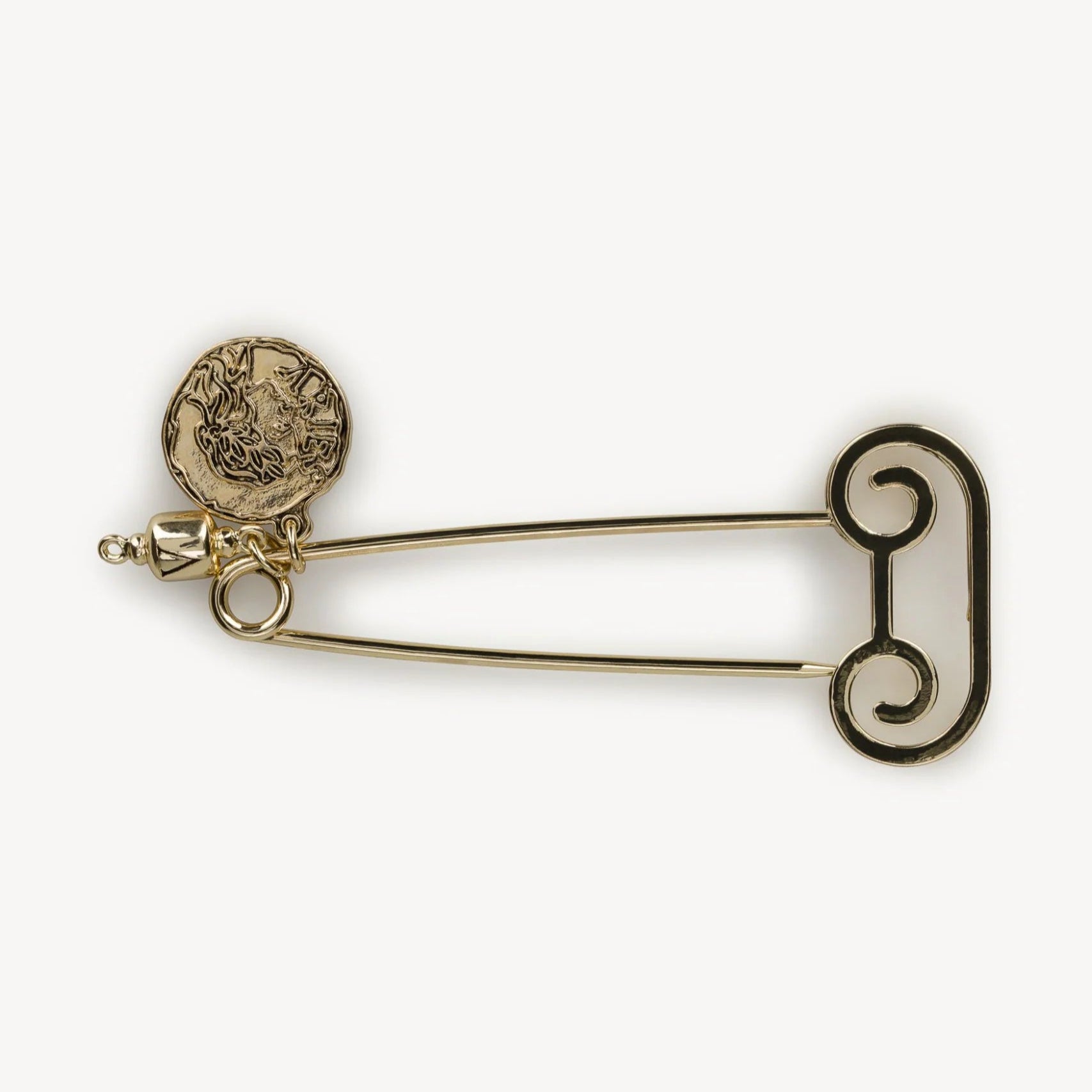 Aries Column Safety Pin - Gold