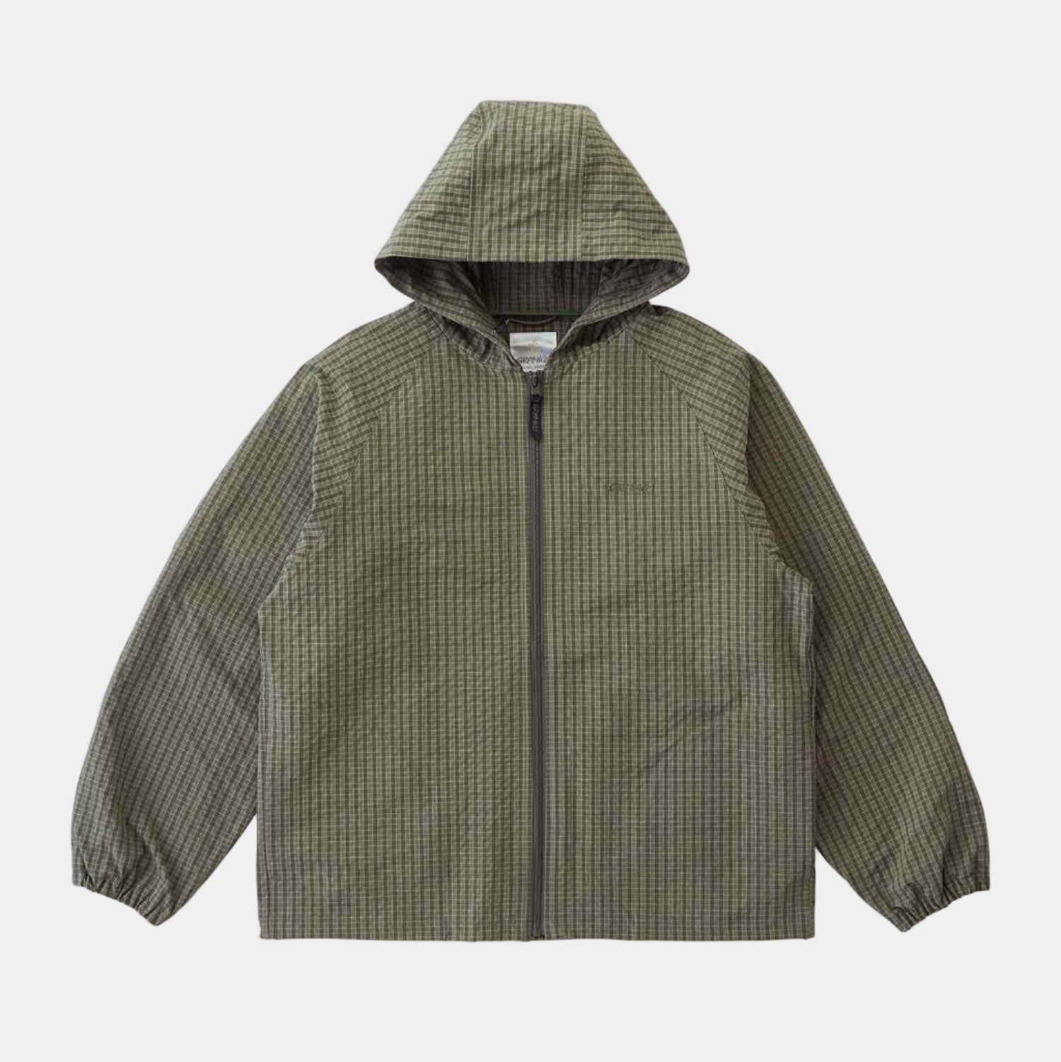 Gramicci Northside Plaid Hooded Jacket - Olive