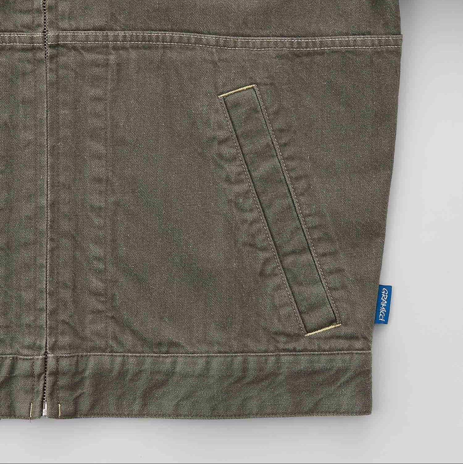 Gramicci Japanese Slub Denim Jacket - Dark Sage