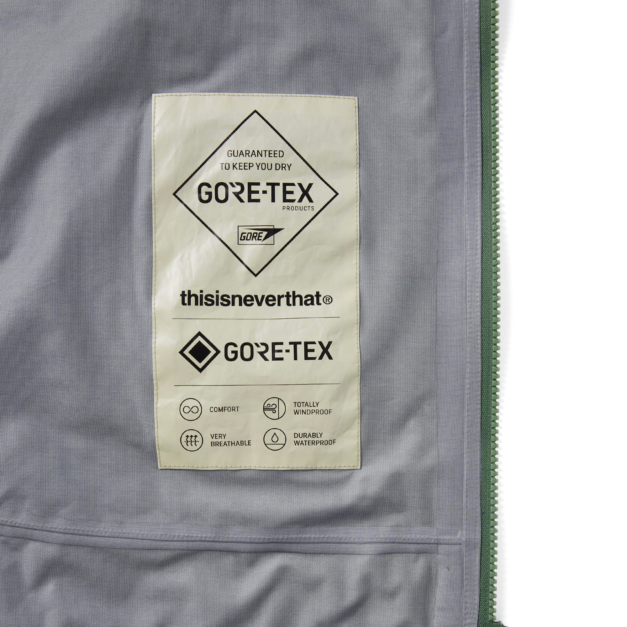 thisisneverthat GORETEX 3L Lightweight Jacket - Light Green