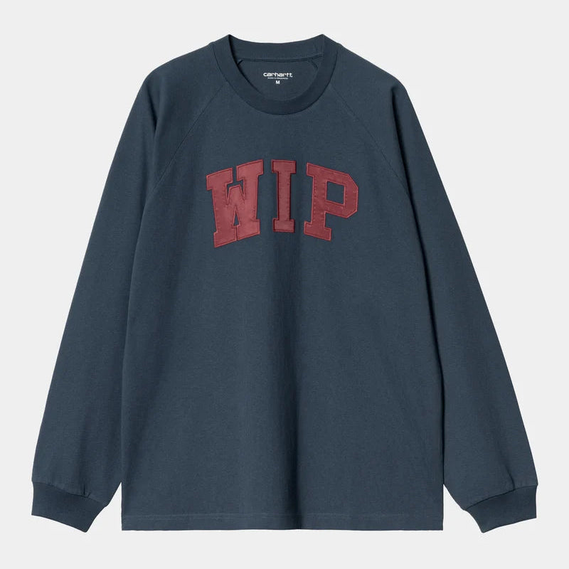 Carhartt WIP LS WIP T-Shirt - Dusky Blue/Mulberry