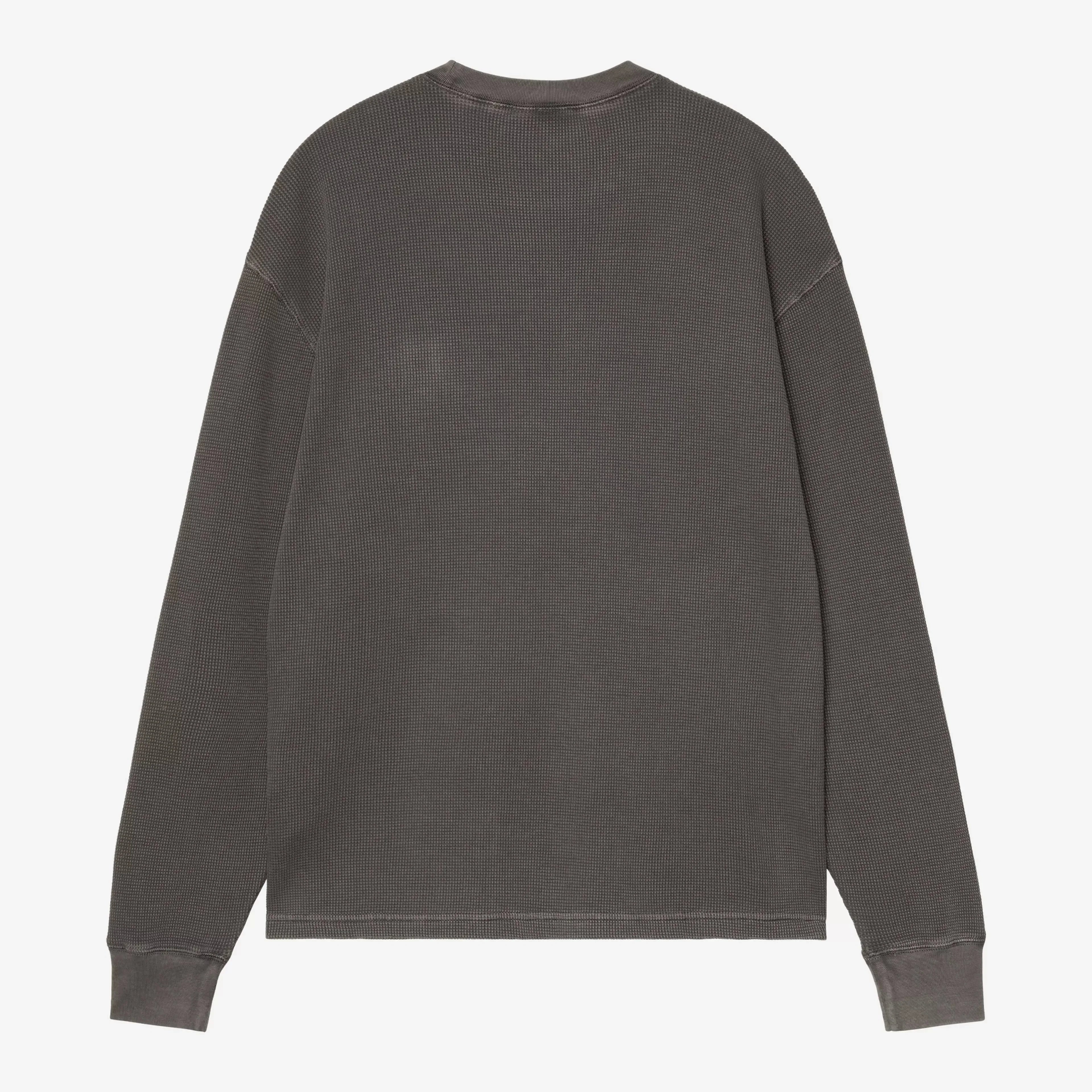 Carhartt WIP L/S Vista Waffle T-Shirt - Black Garment Dyed