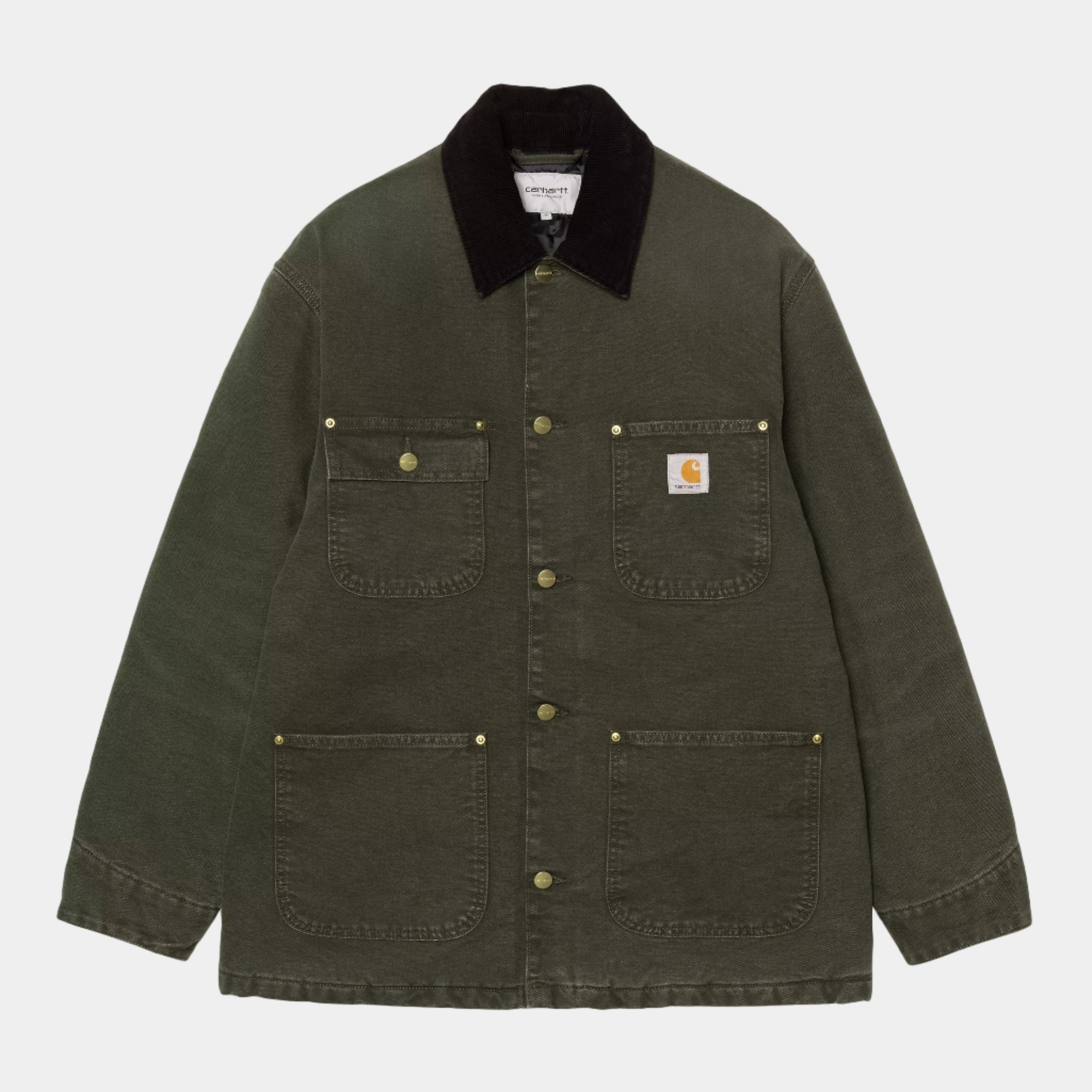 Carhartt WIP OG Chore Coat - Olive/Black Stone Canvas