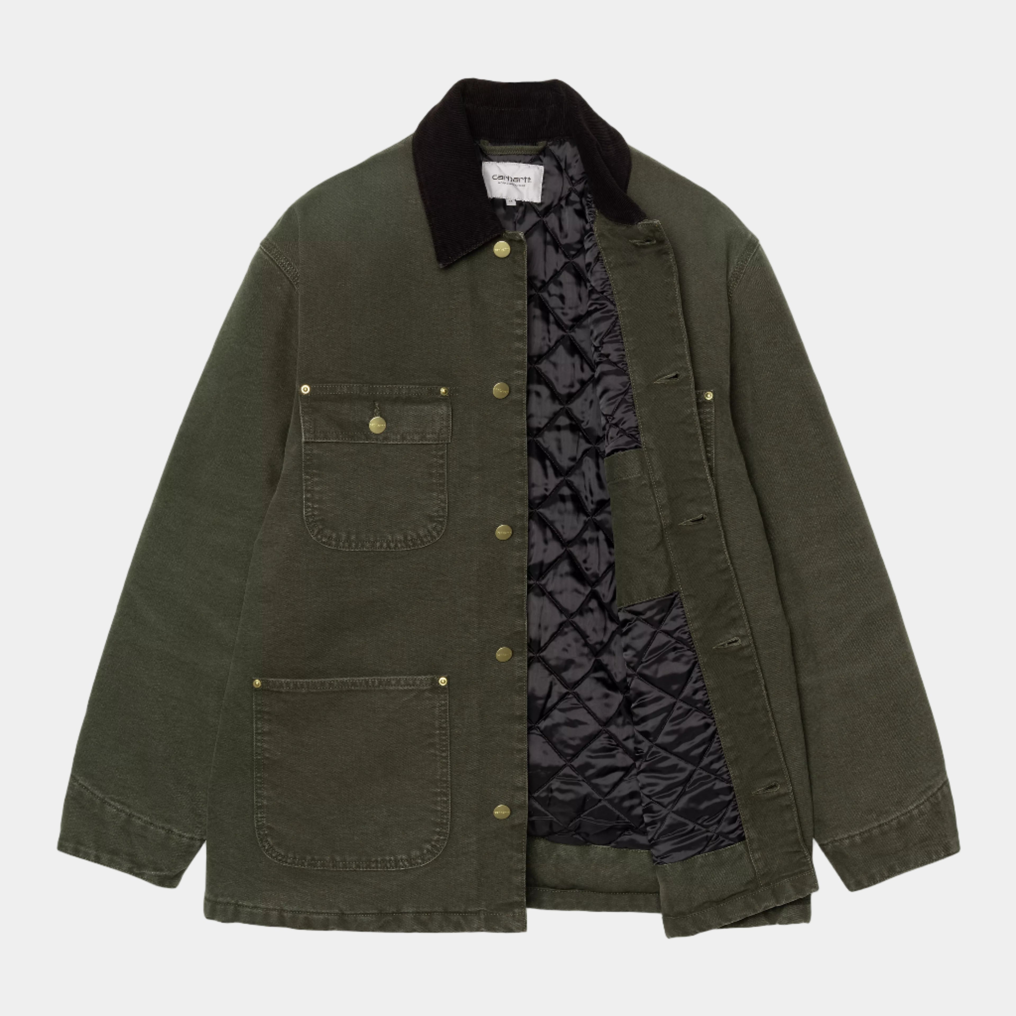 Carhartt WIP OG Chore Coat - Olive/Black Stone Canvas