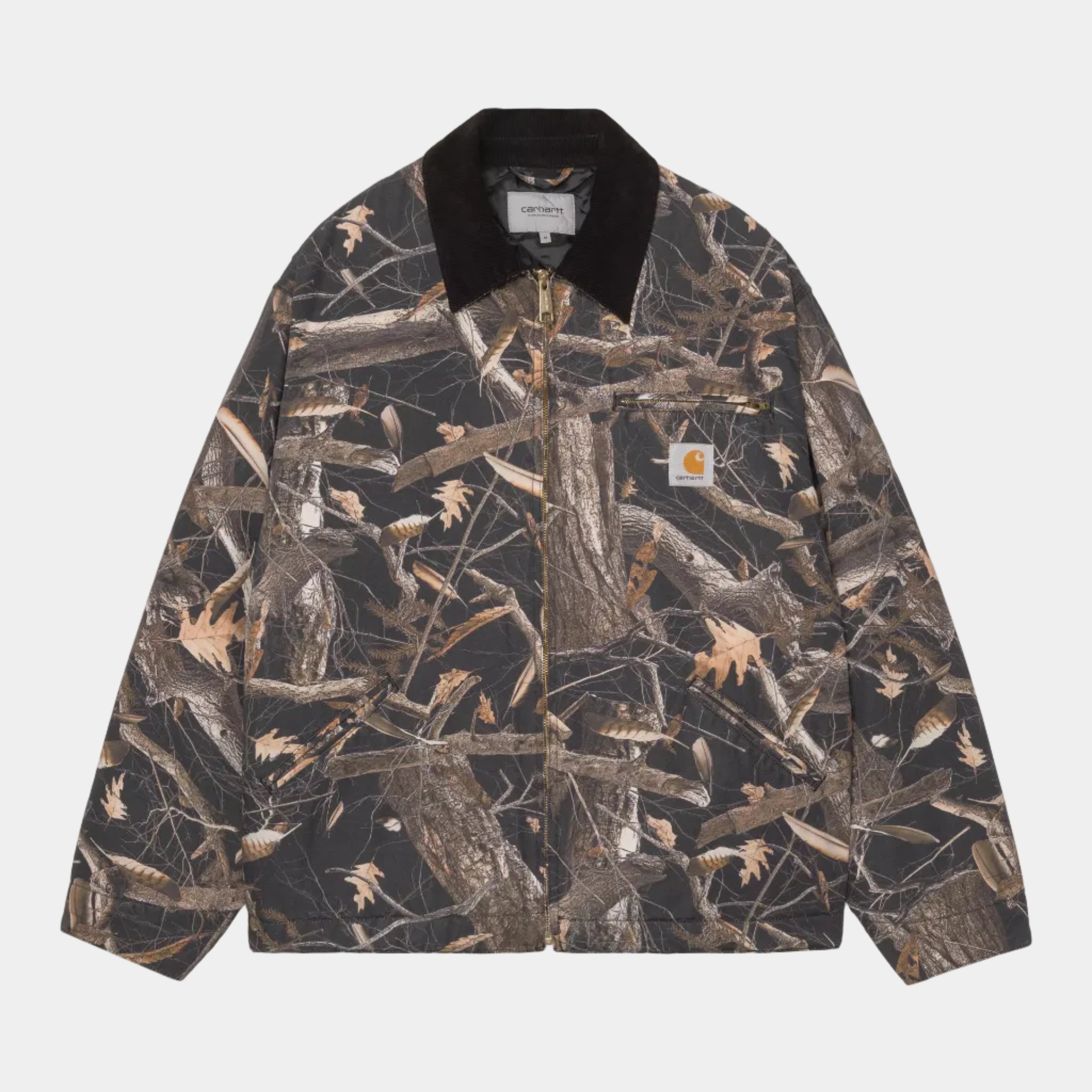Carhartt WIP OG Detroit Jacket (Winter) - Camo Feather Tree/ Black Heavy Stone Wash