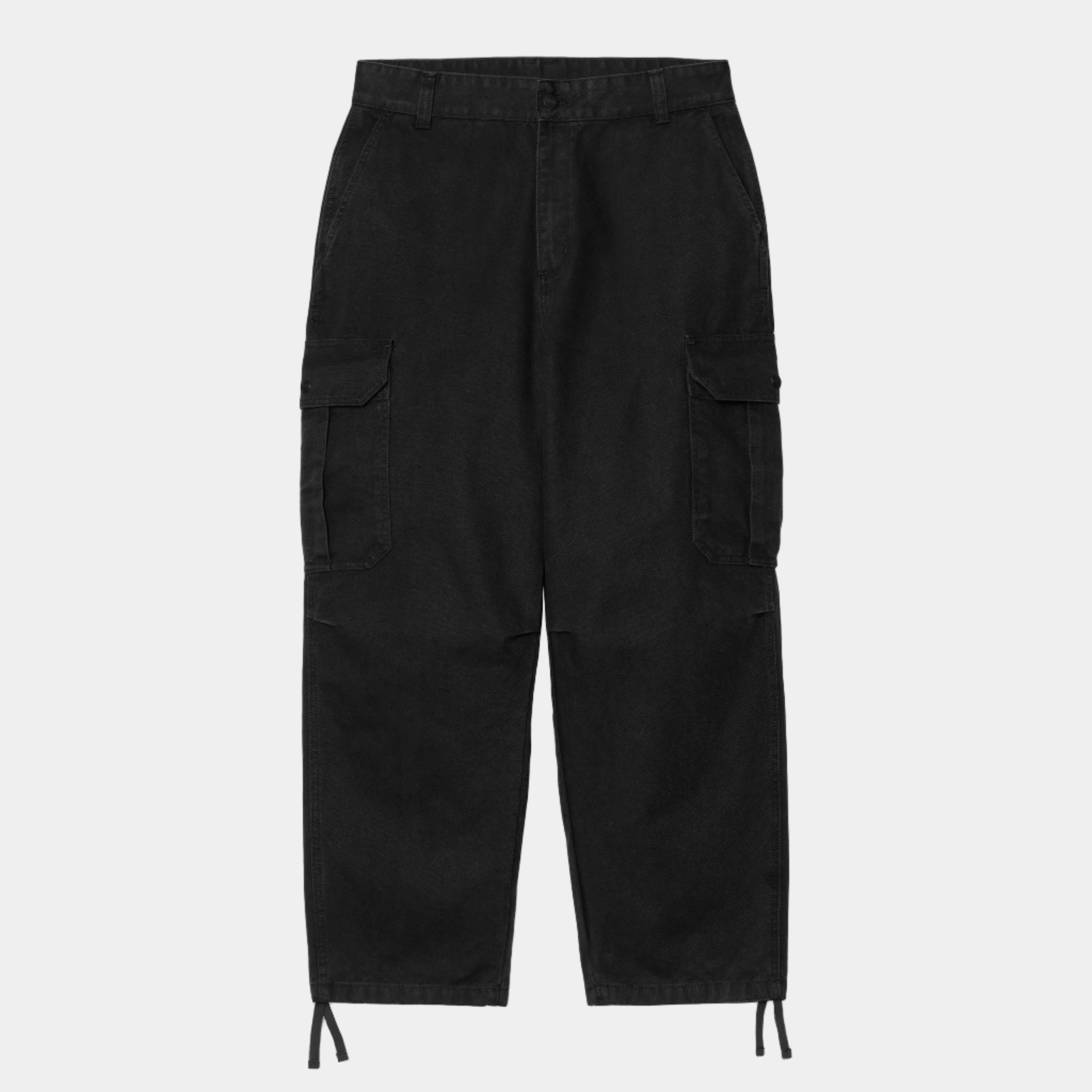Carhartt WIP Stanton Cargo Pant - Black Stone Washed
