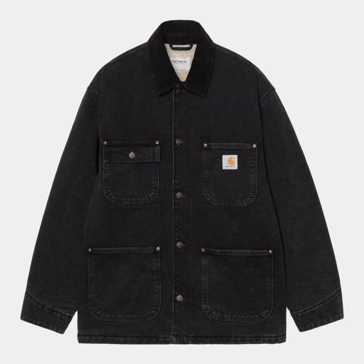 Carhartt WIP OG Chore Coat - Black/Black Stone Washed