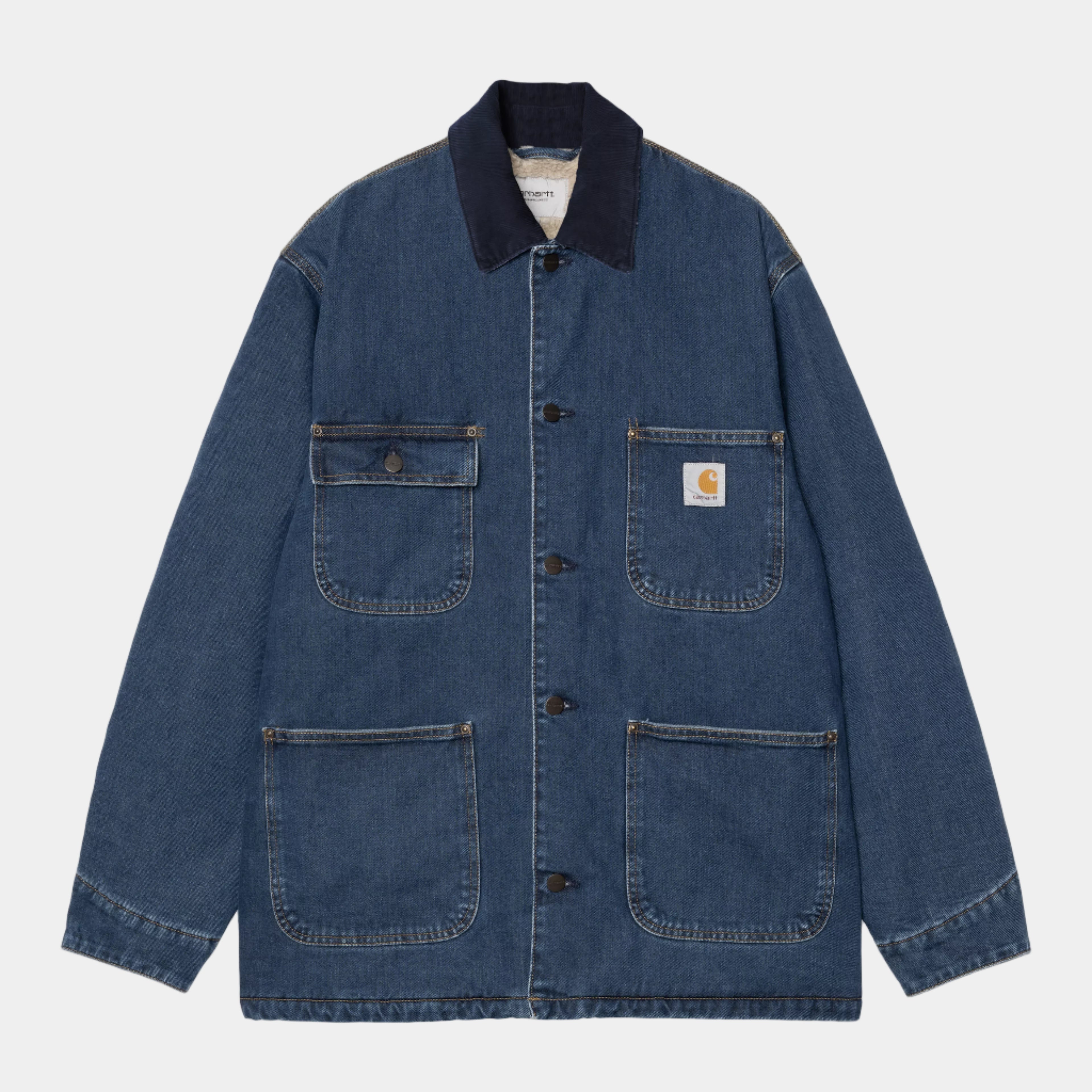 Carhartt WIP OG Chore Coat - Blue/Dark Navy Stone Washed