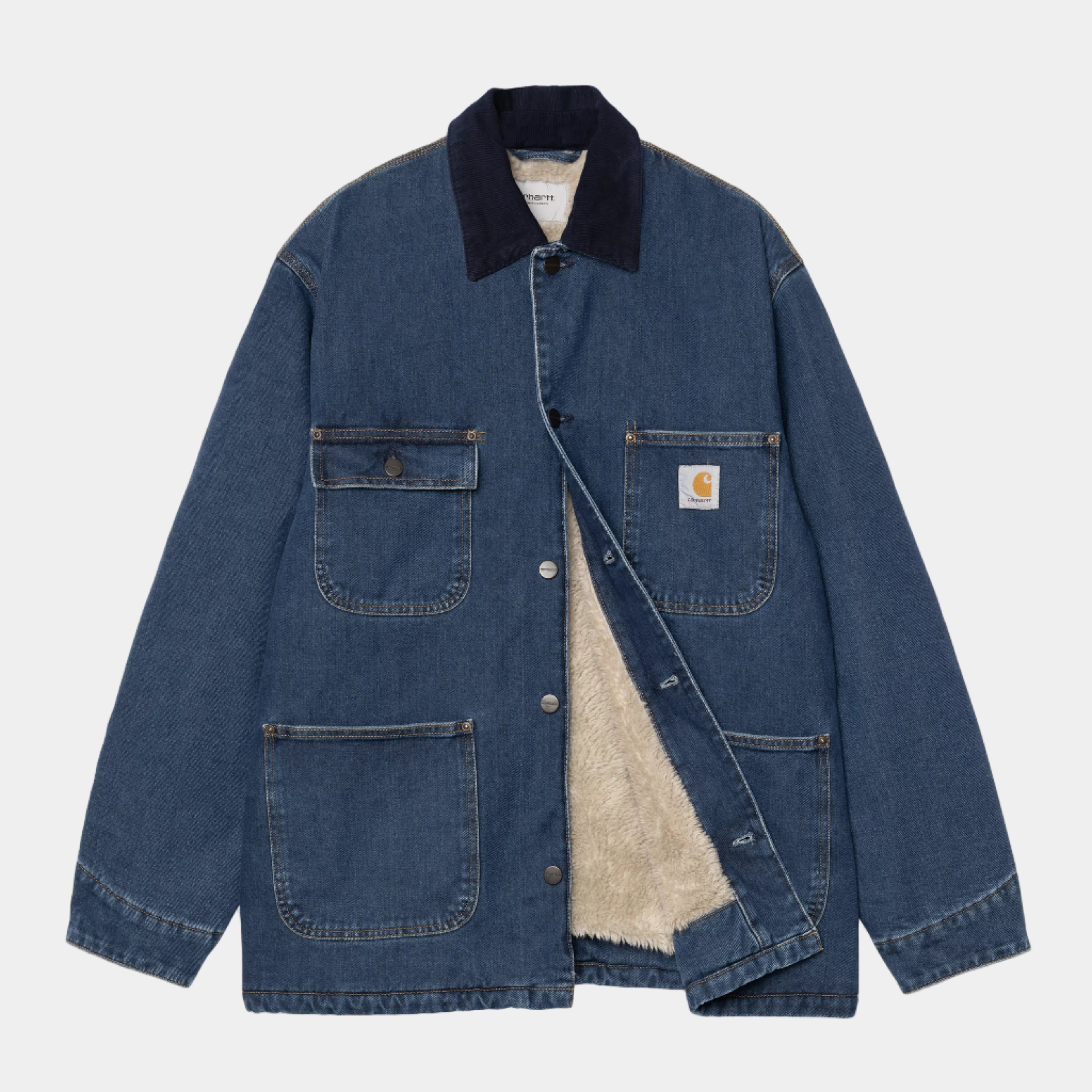 Carhartt WIP OG Chore Coat - Blue/Dark Navy Stone Washed