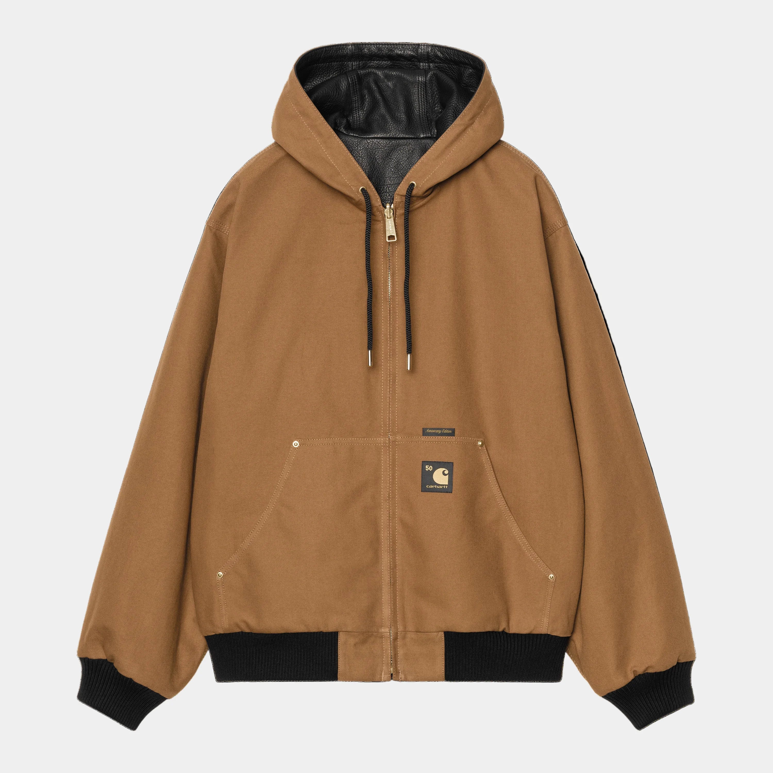 Carhartt WIP 50 Years Anniversary OG Active Jacket Leather - Black/Hamilton Brown