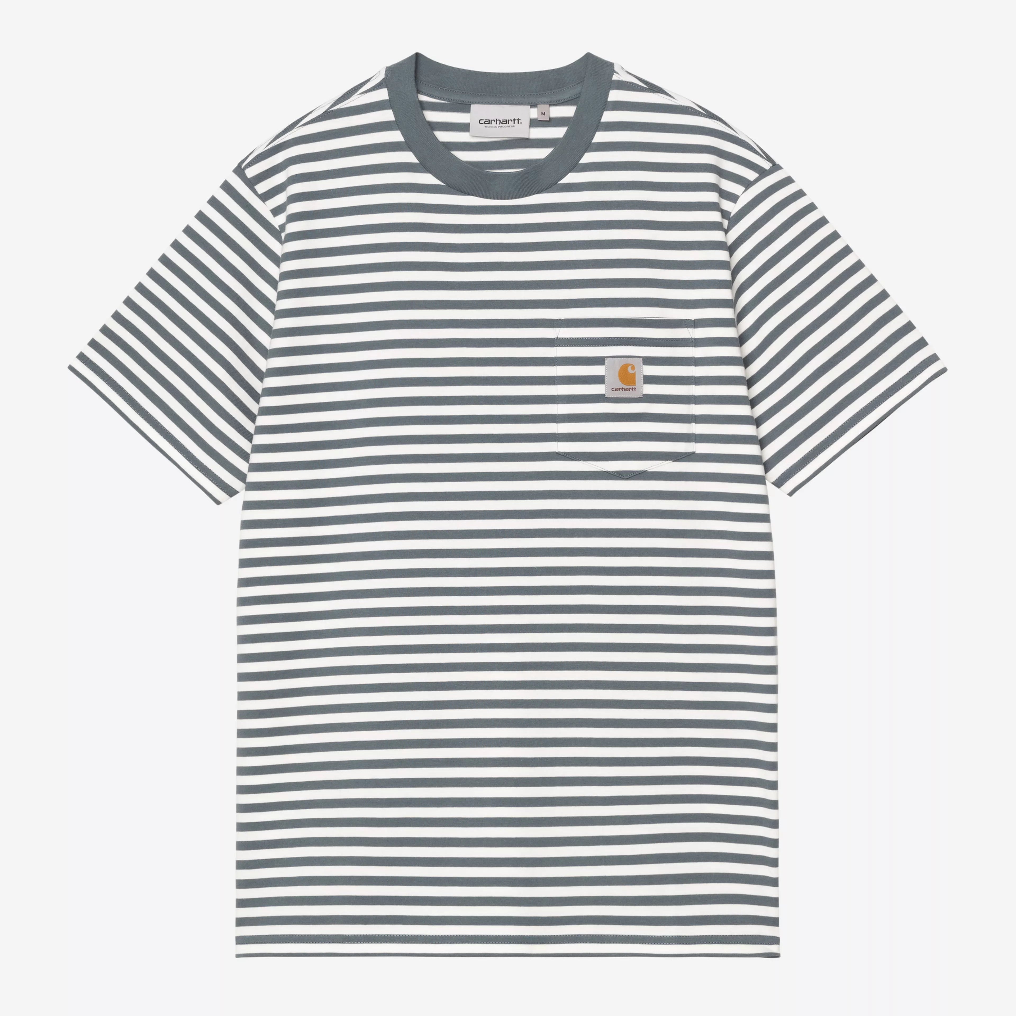 Carhartt WIP Ezra Pocket T-Shirt - Cozy Blue/Wax