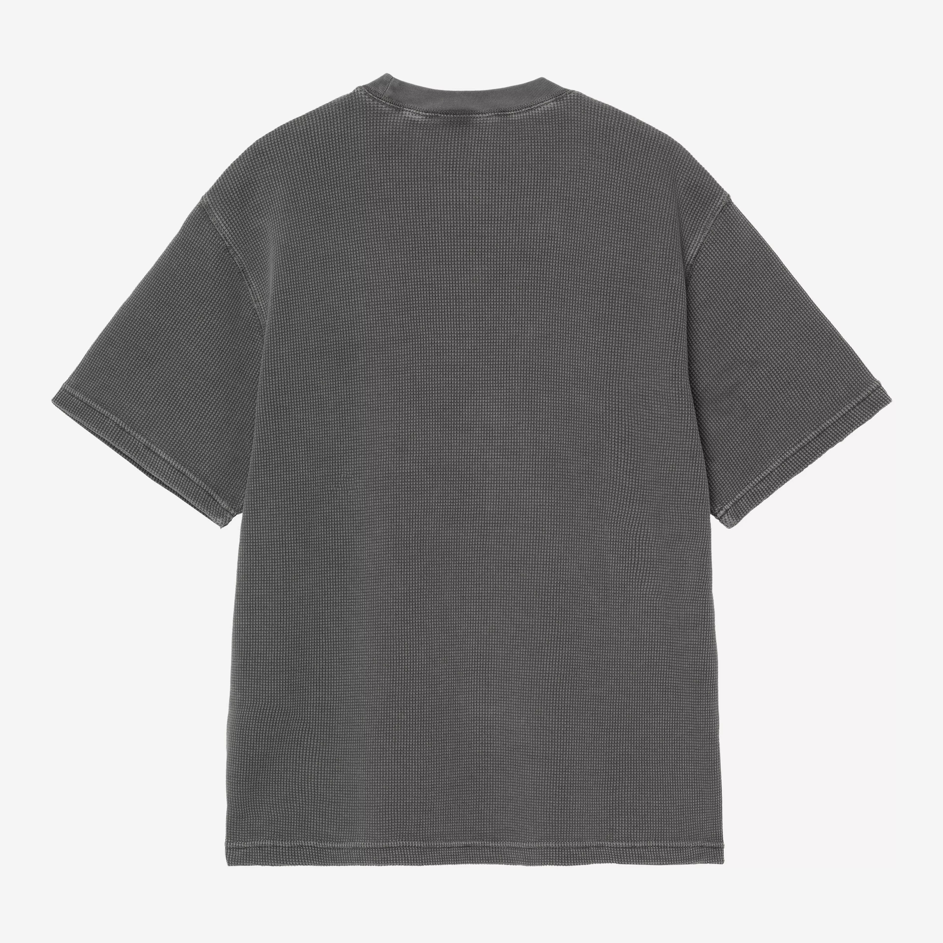 Carhartt WIP Nelson Waffle T-Shirt - Black Garment Dyed