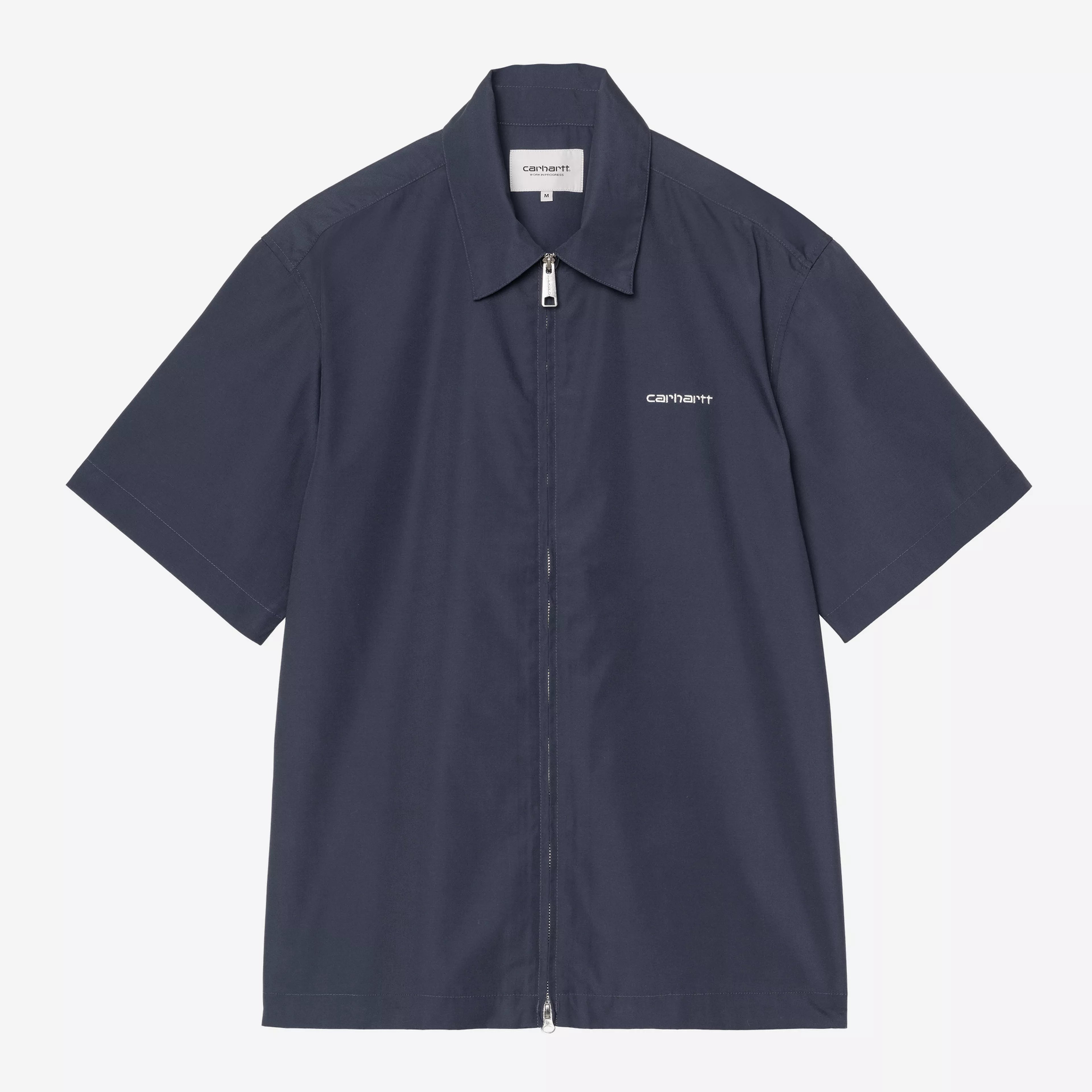 Carhartt WIP S/S Postal Zip Shirt - Blue/Wax