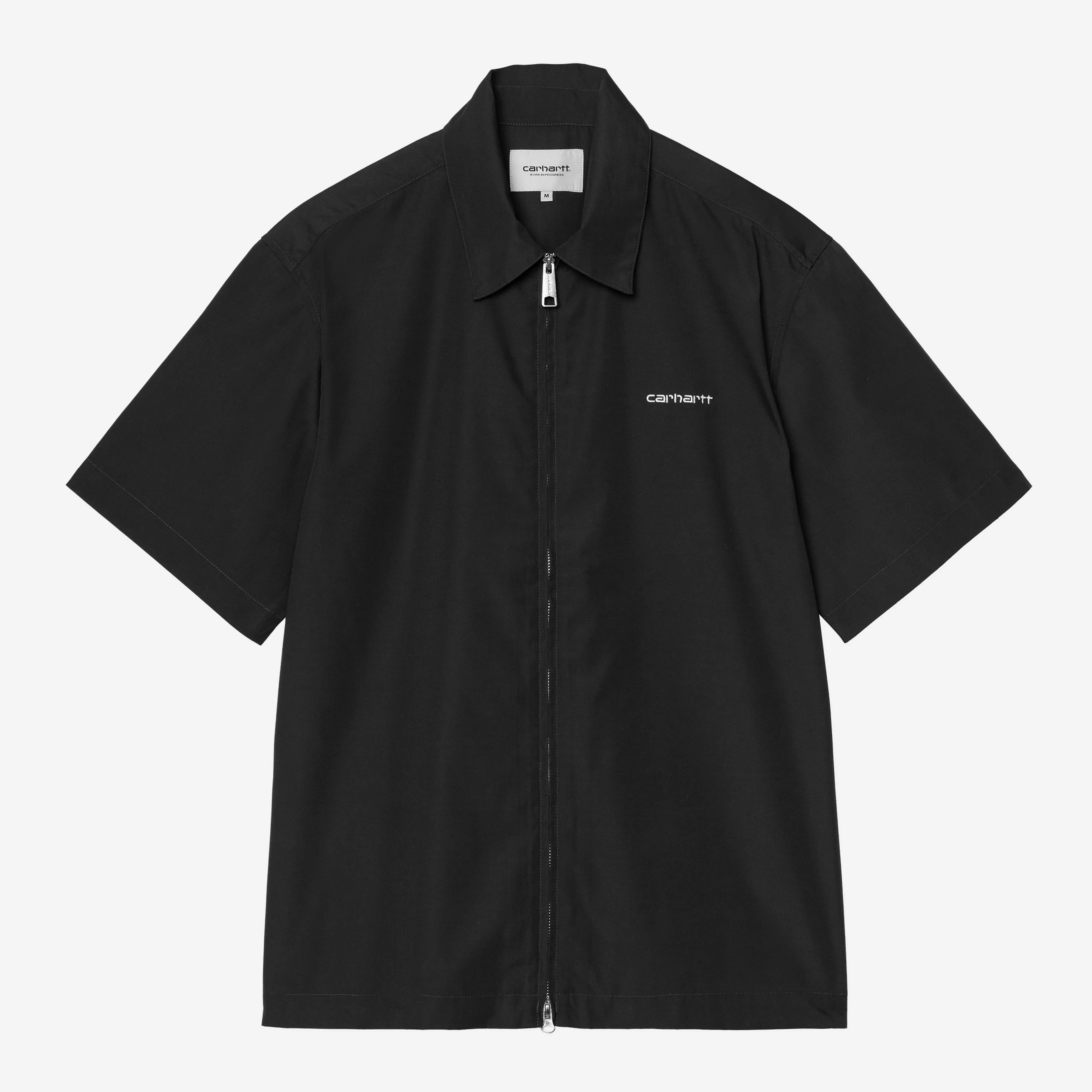 Carhartt WIP S/S Postal Zip Shirt - Black/Wax