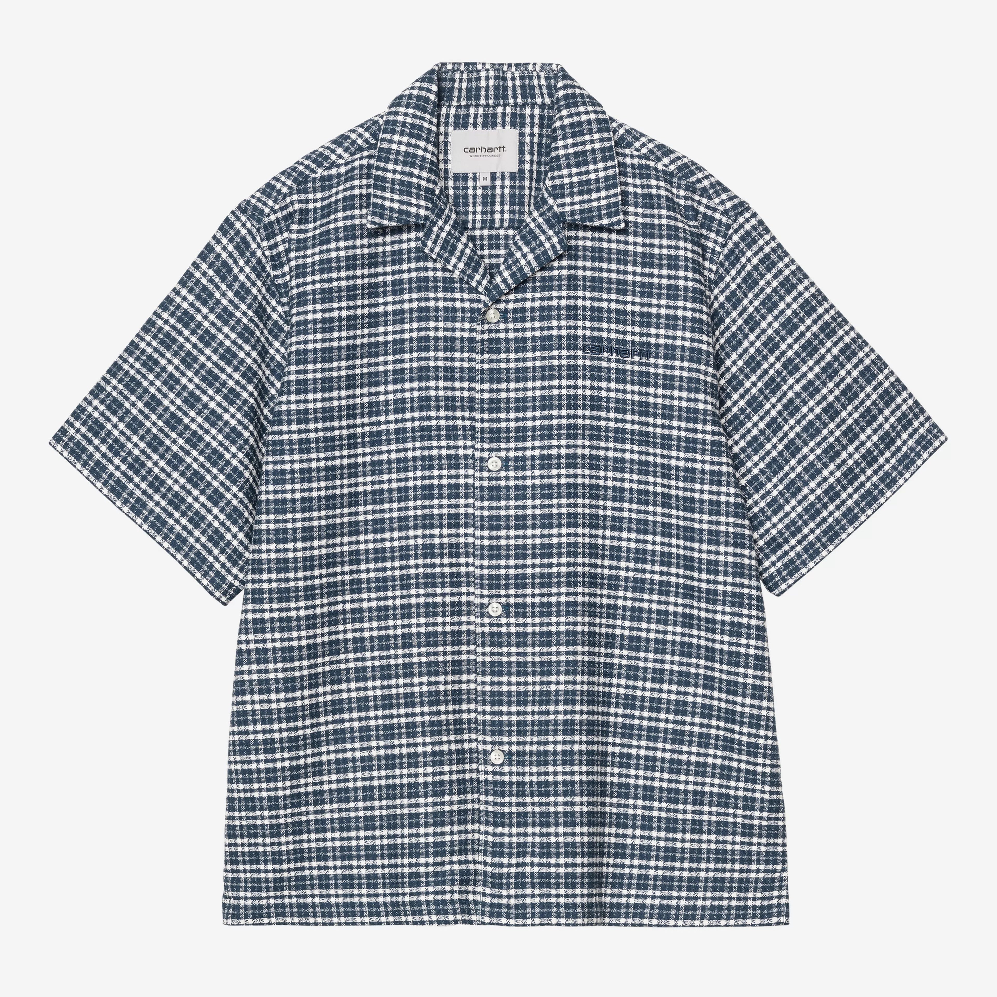 Carhartt WIP S/S Kander Shirt - Kander Check/Blue River