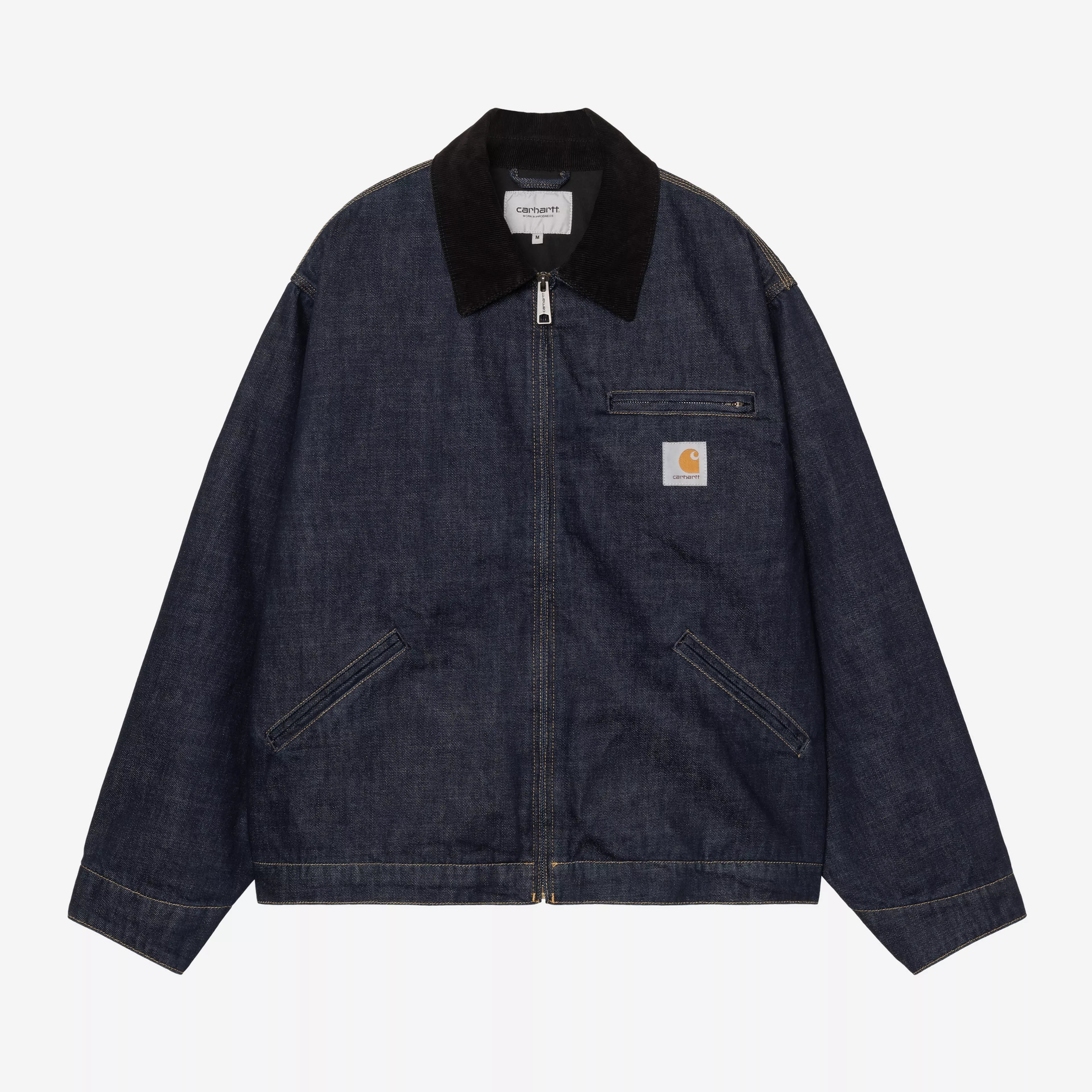 Carhartt WIP OG Detroit Jacket (Winter) - Smith Denim Blue/Black Rinsed