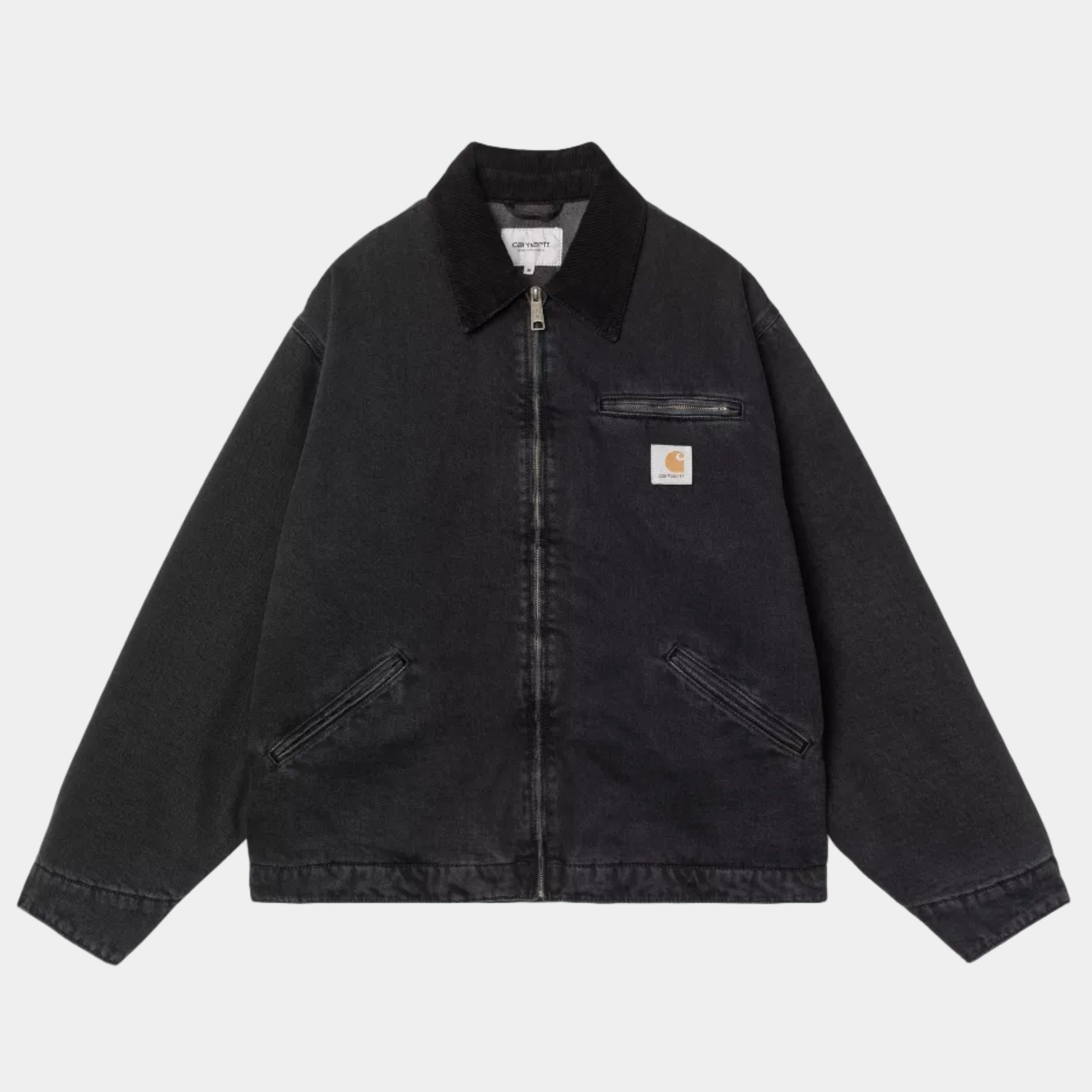 Carhartt WIP OG Detroit Jacket (Winter) - Smith Denim Black/Black Stone Washed