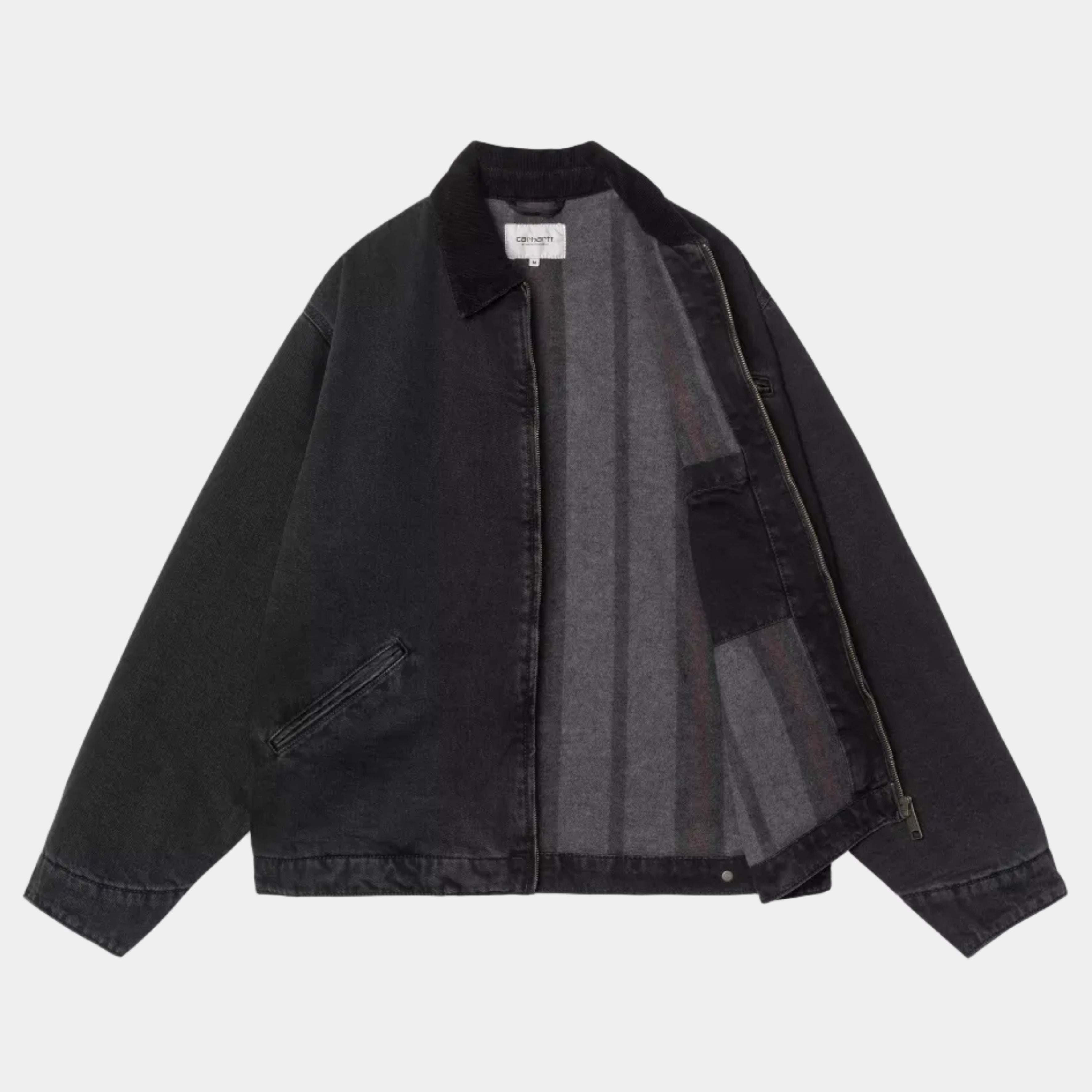 Carhartt WIP OG Detroit Jacket (Winter) - Smith Denim Black/Black Stone Washed