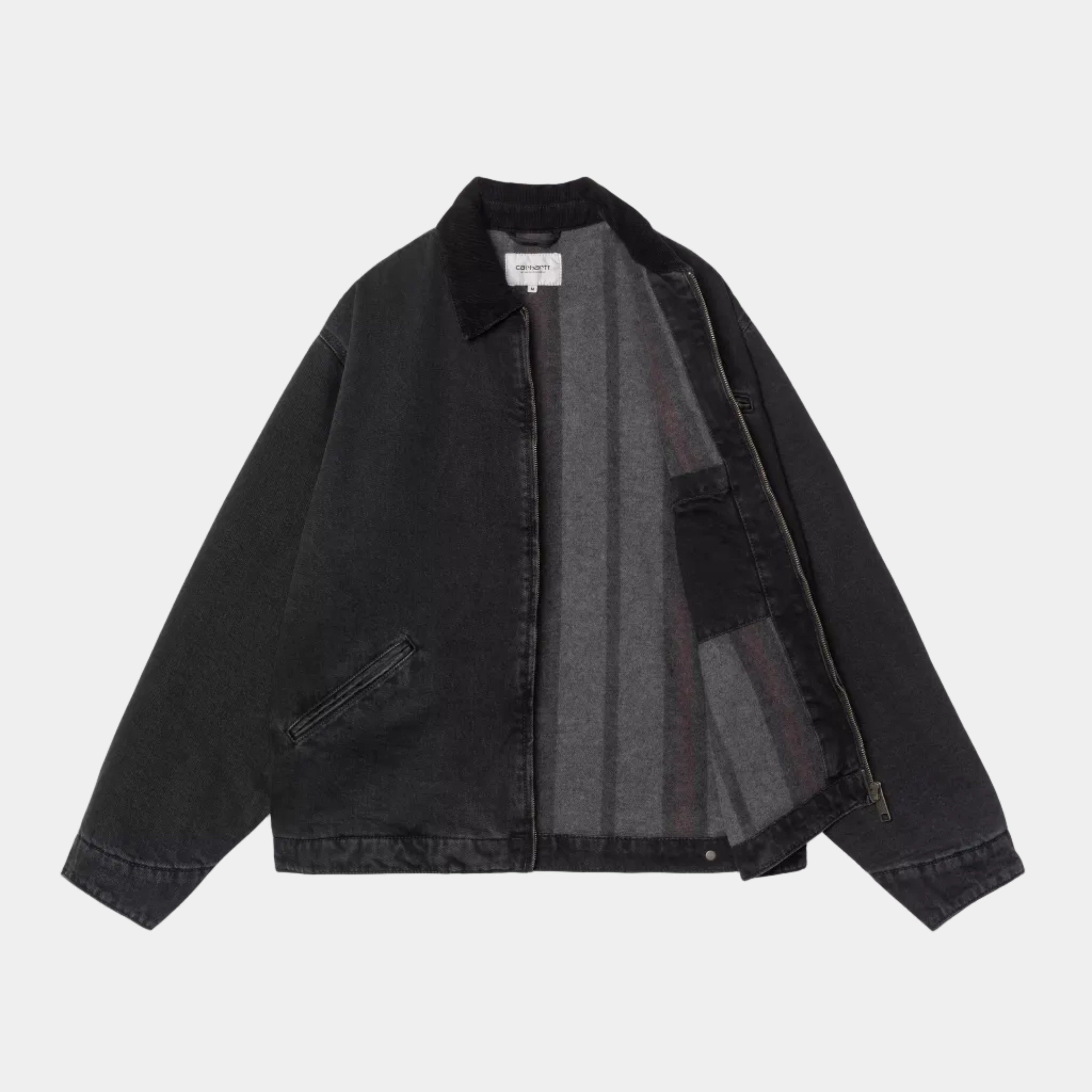 Carhartt WIP OG Detroit Smith Denim Jacket (Winter) - Black/Black Stone Washed