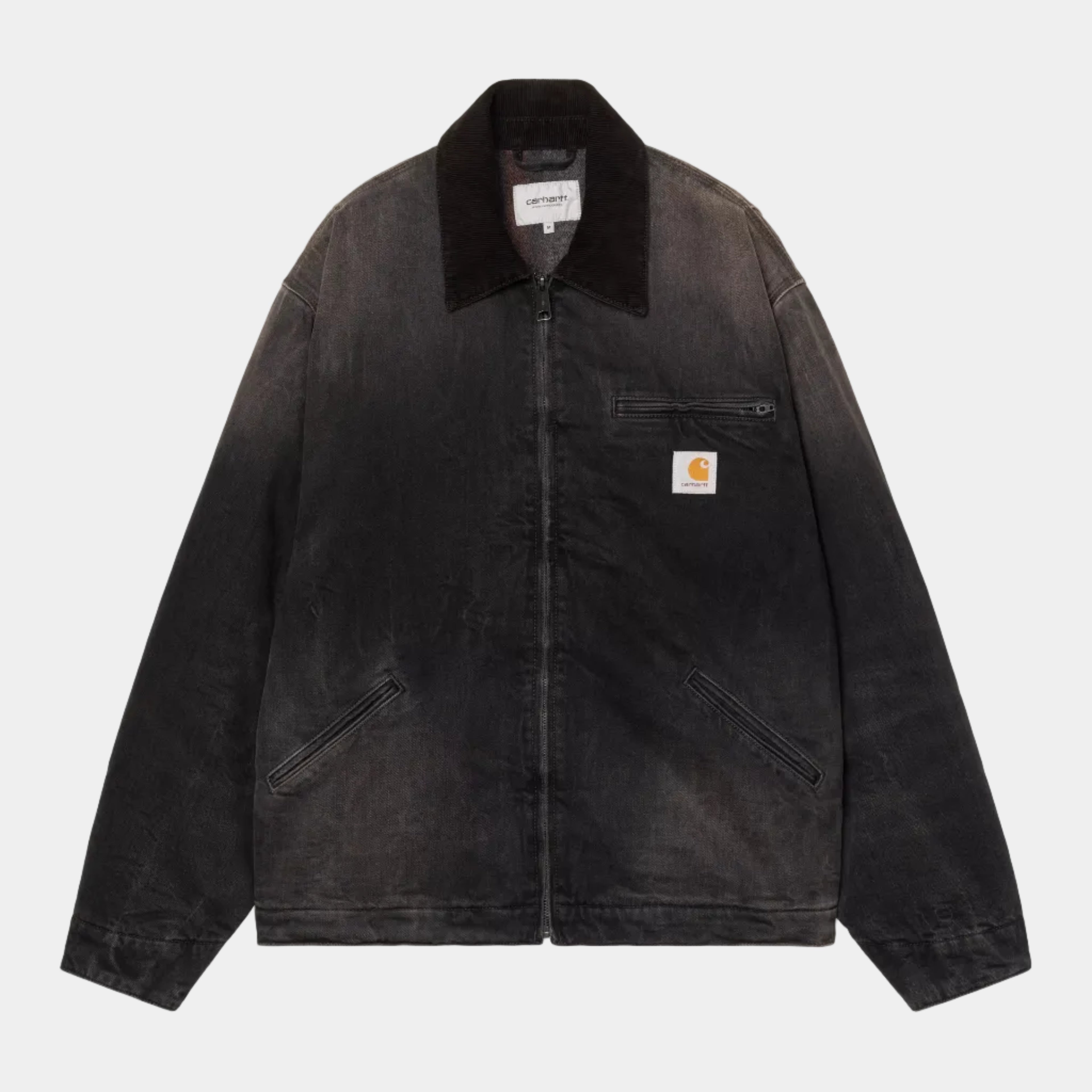Carhartt WIP OG Detroit Smith Denim Jacket (Winter) - Black/Black Tobacco Used Wash