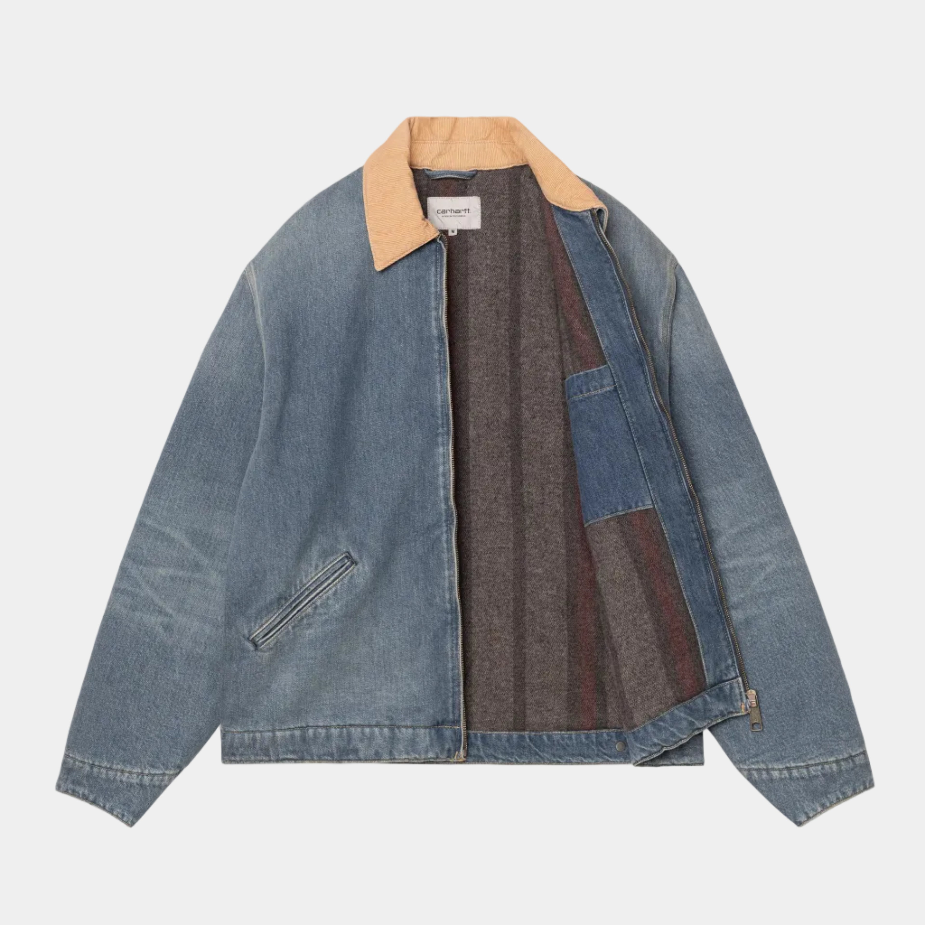 Carhartt WIP OG Detroit Jacket (Winter) - Smith Denim Blue/Dusty H Brown Old Used Wash