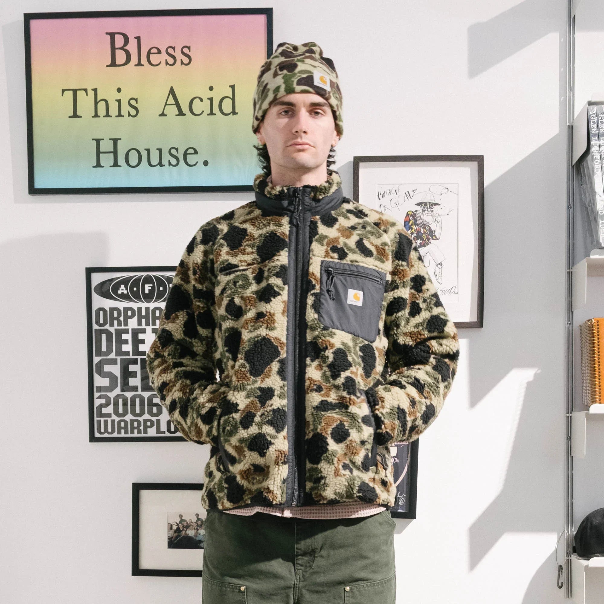 Carhartt WIP Prentis Liner - Camo Duck Jacquard/Green/Black