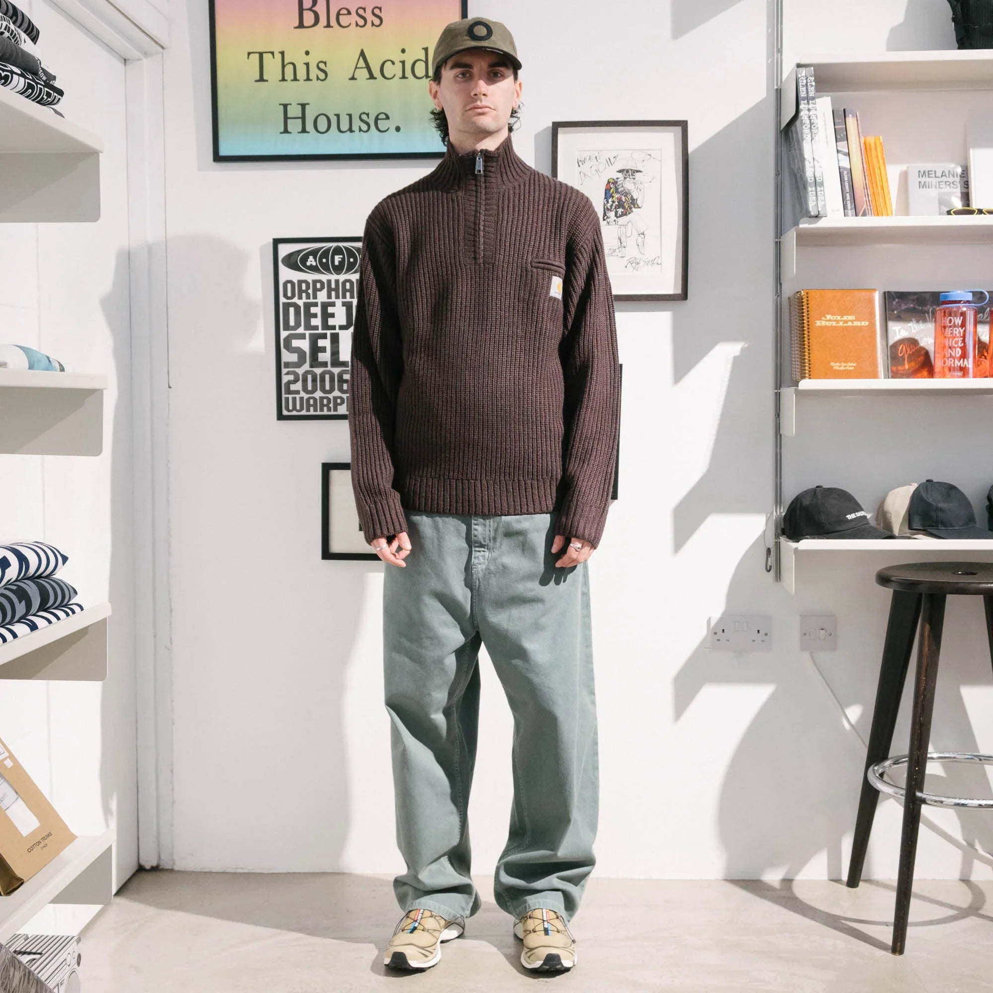 Carhartt WIP Detroit Half Zip Sweater - Palisander