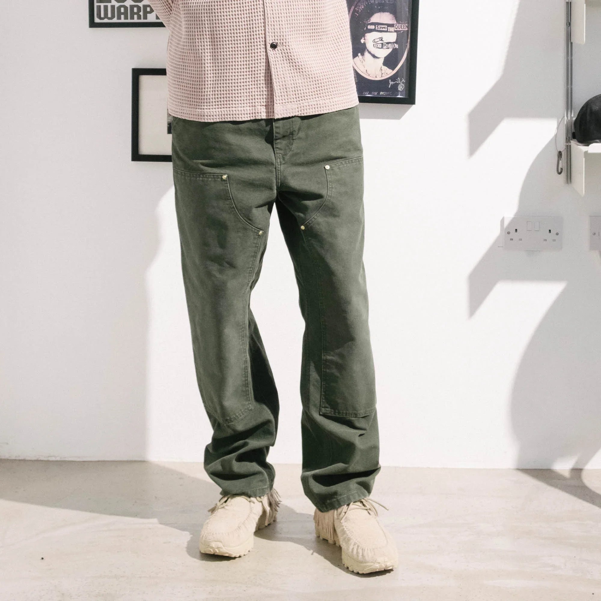 Carhartt WIP Double Knee Pant - Olive Stone Canvas