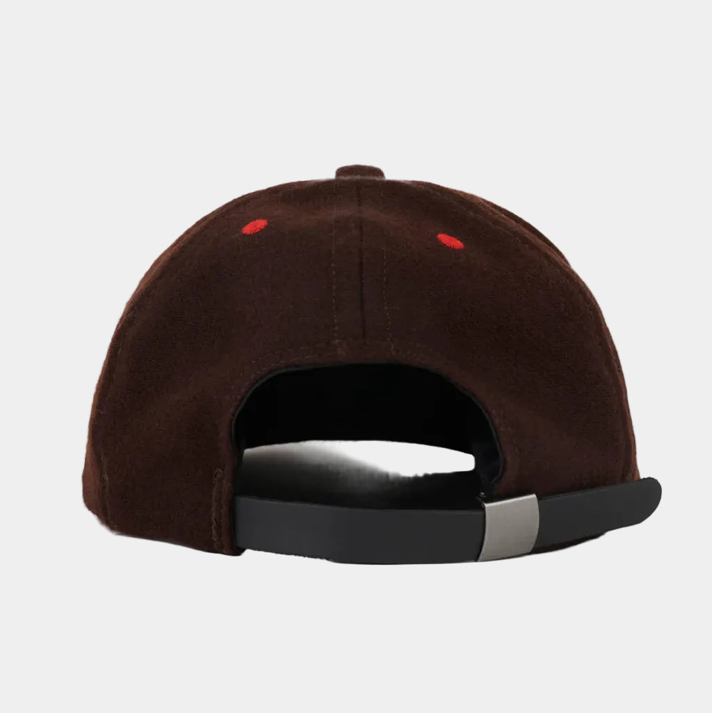 Brain Dead Flannel Logohead 6 Panel Hat - Brown