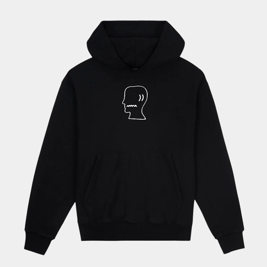 Brain Dead Logo Head Hoodie - Black