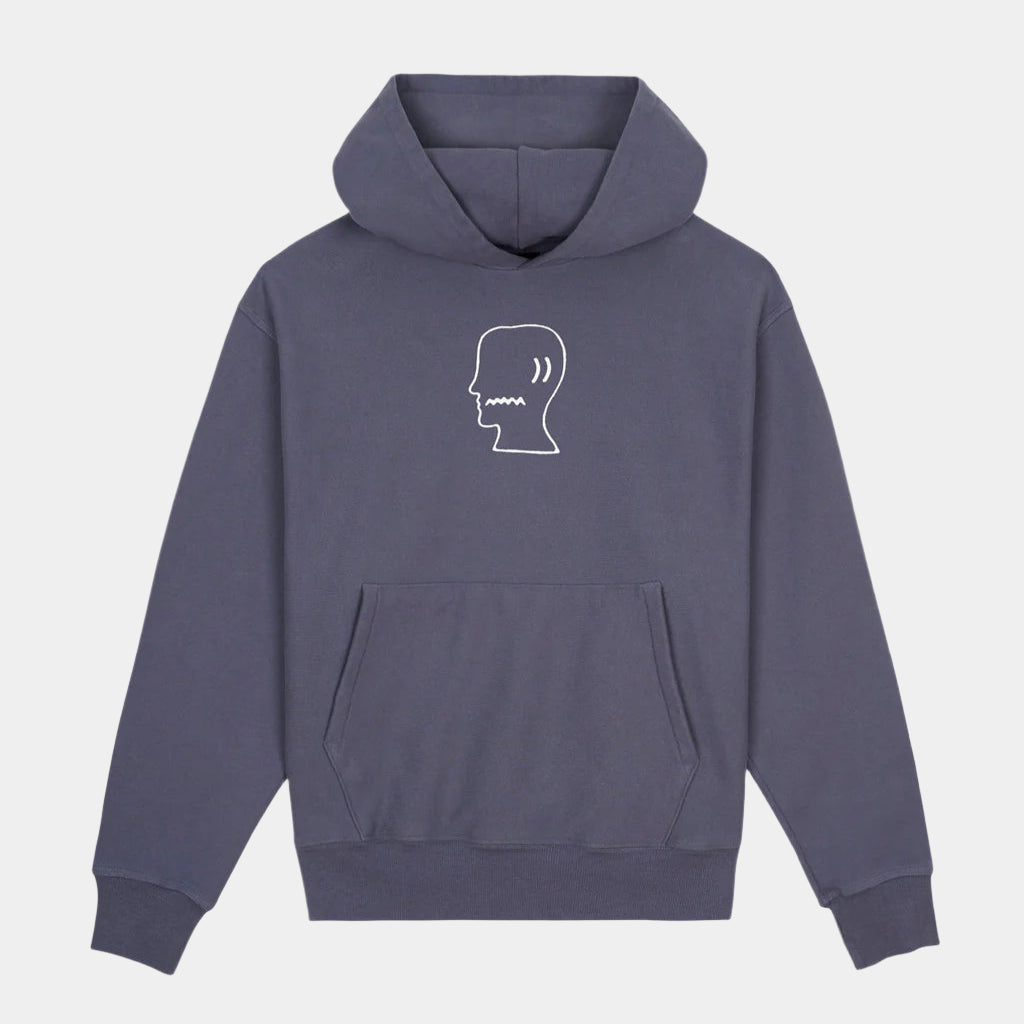 Brain Dead Logo Head Hoodie - Slate